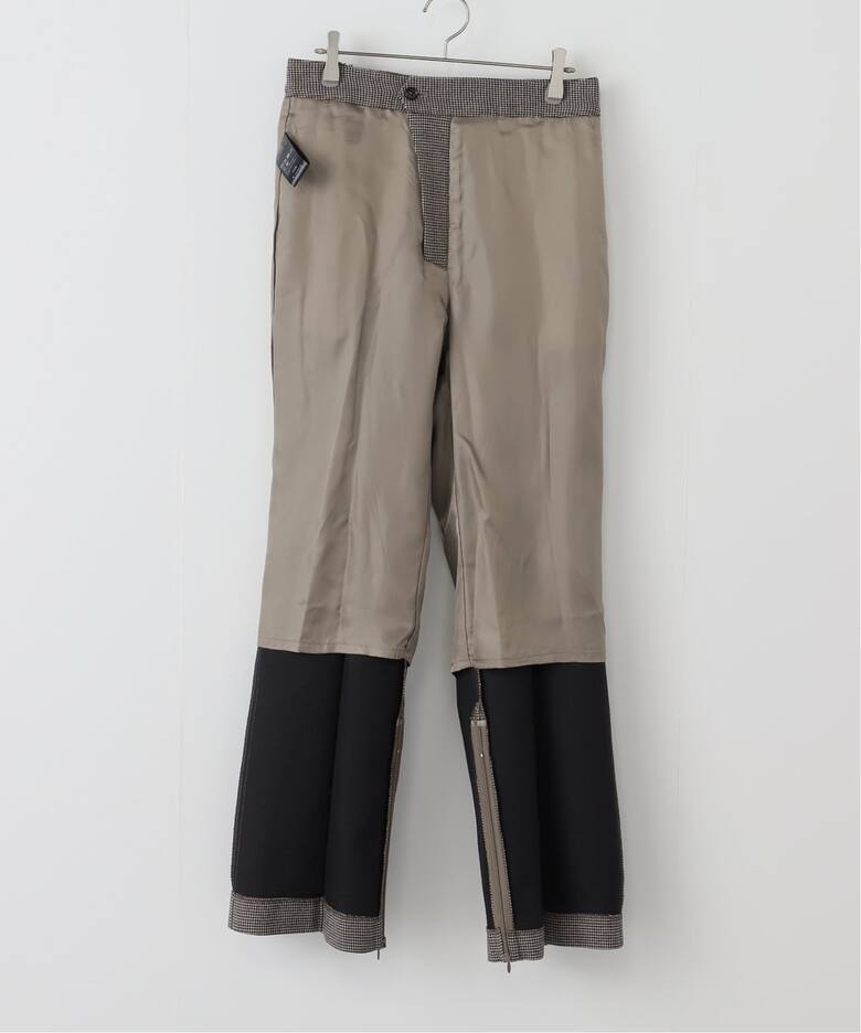 Houndstooth Side Zip Pants（スラックス）｜L 