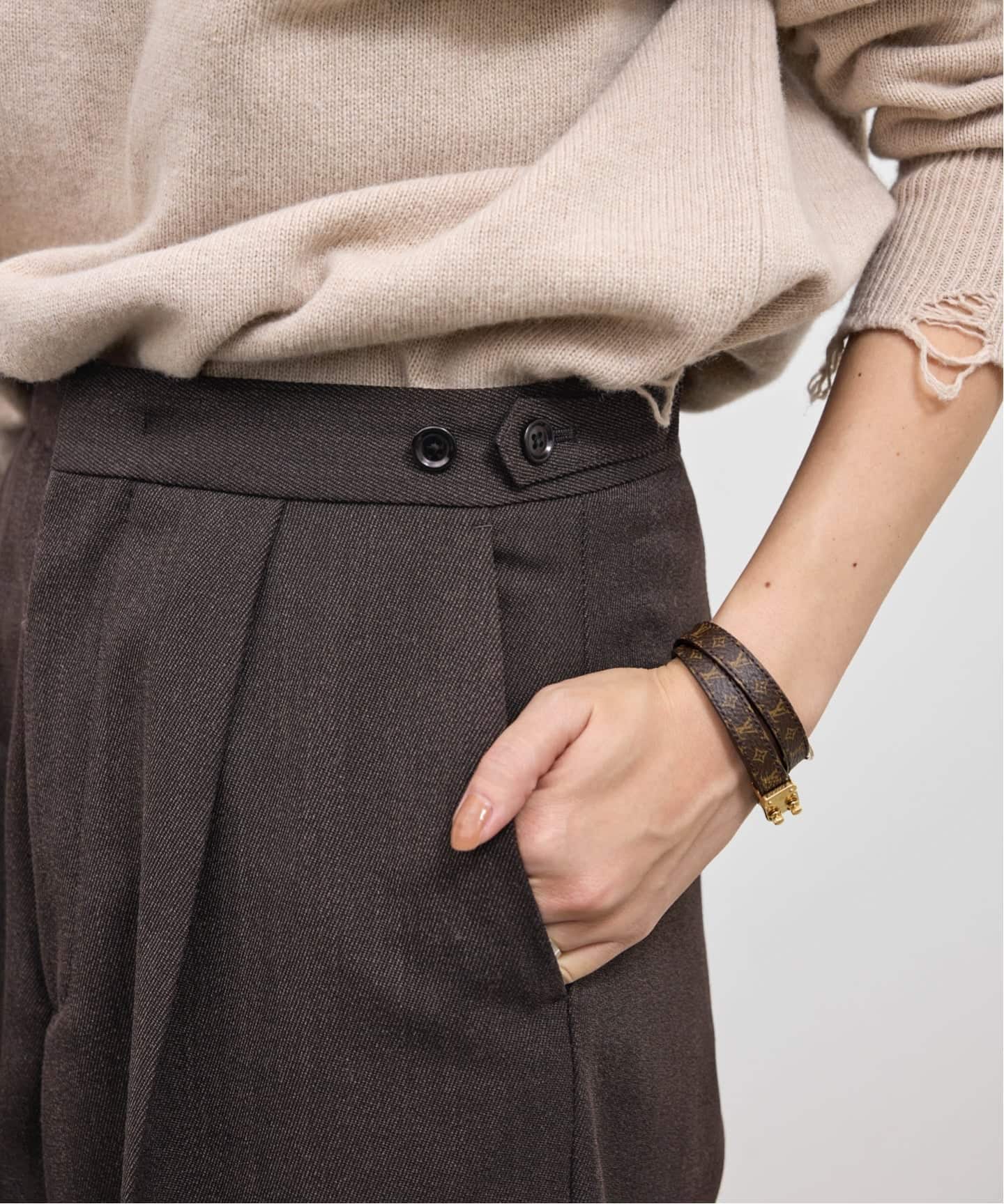 ORDINARY JOY/オーディナリー ジョイ】Vintage Wool Kersey Trousers