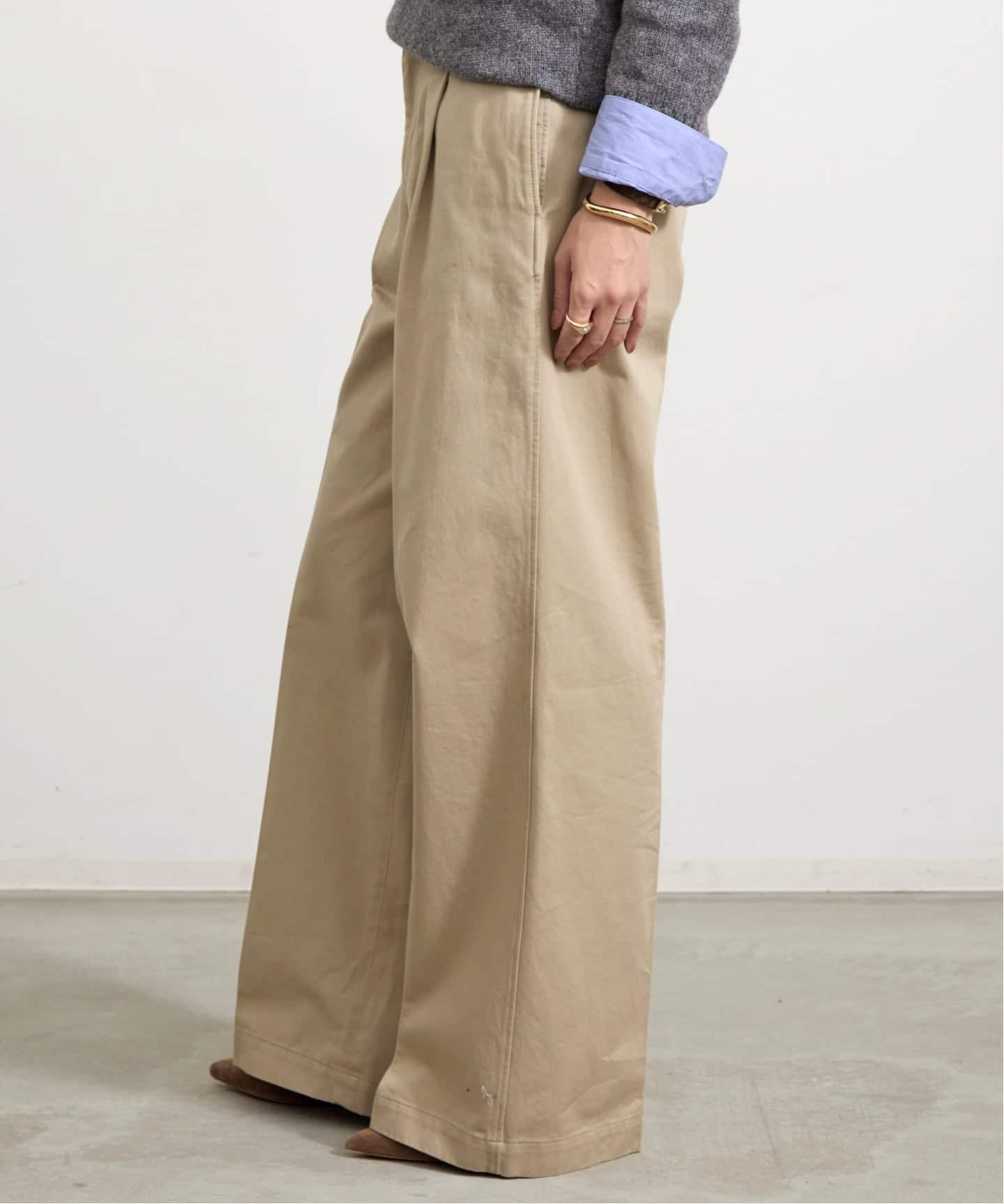 L'Appartement チノパン サイズ36 ベージュ　アパルトモン 予約》CHINO WIDE PANTS（チノパンツ）｜L'Appartement