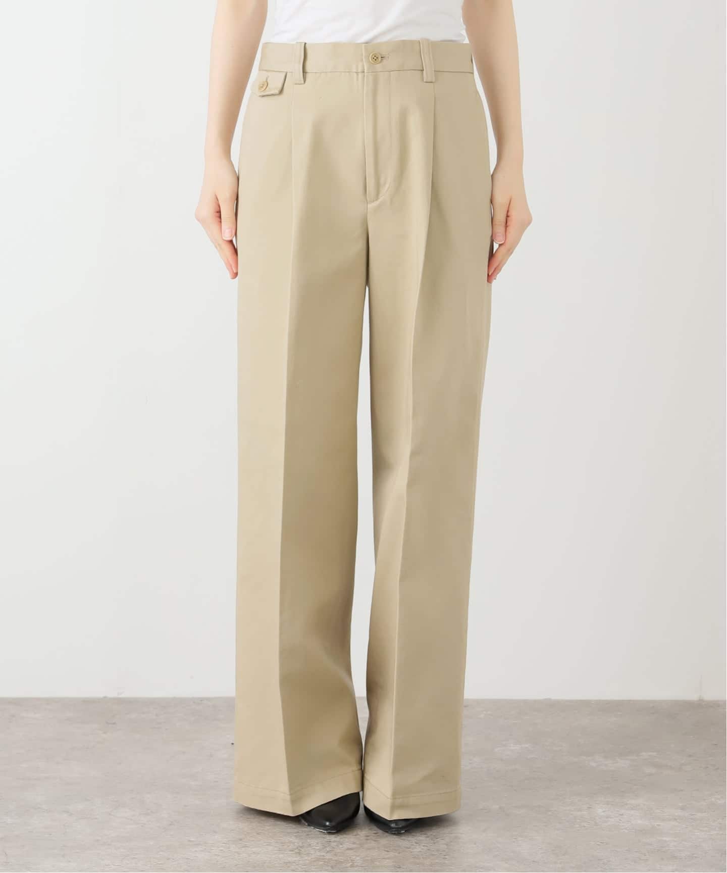予約》CHINO WIDE PANTS（チノパンツ）｜L'Appartement