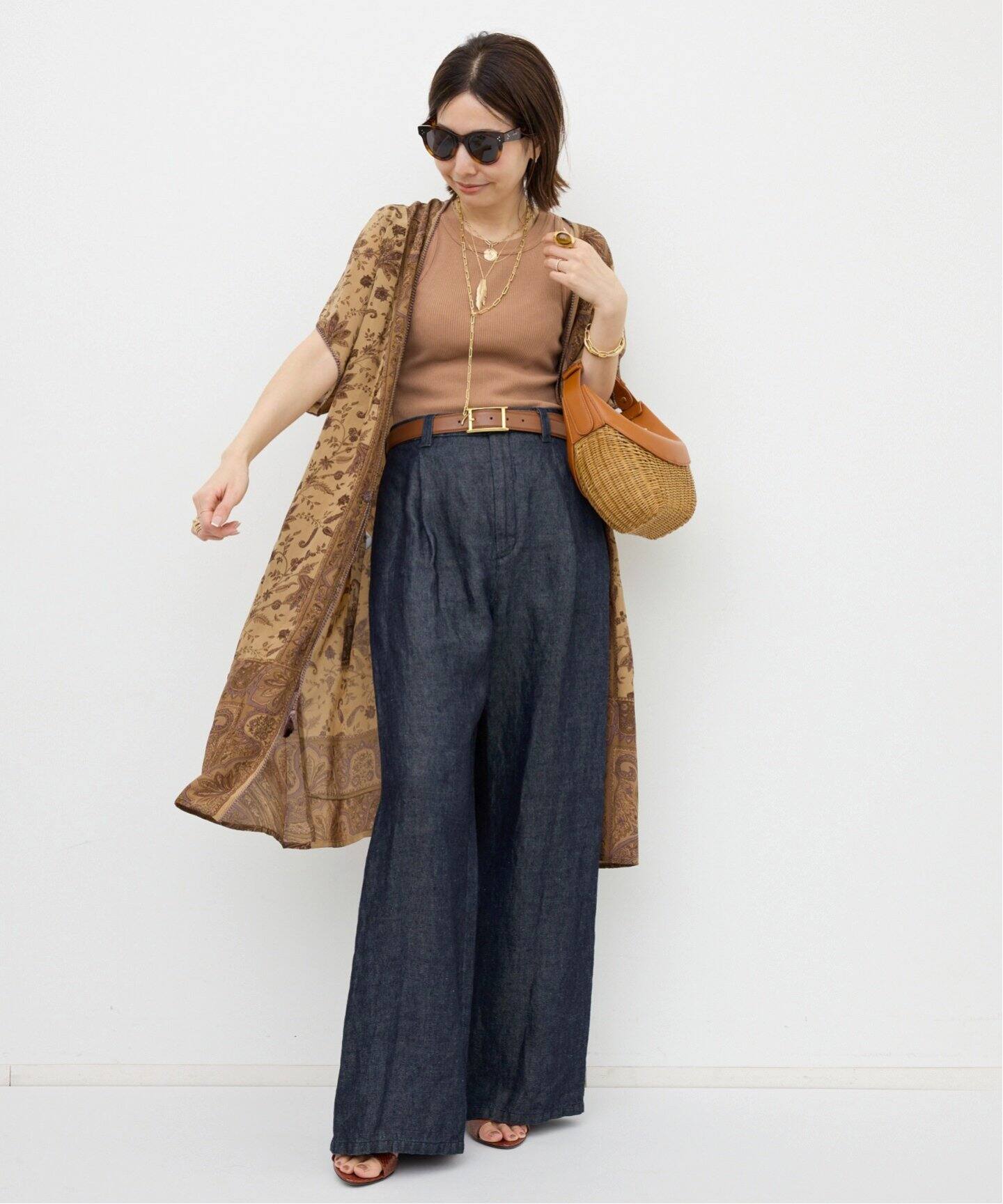パンツ L'Appartement LINEN DENIM PANTS 34 LINEN DENIM PANTS（デニムパンツ・ジーンズ）｜L'Appartement