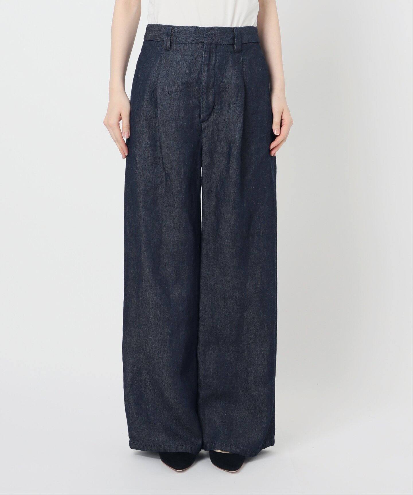 m4626 アパルトモン リドラーヴ リネン デニムパンツ - メルカリ