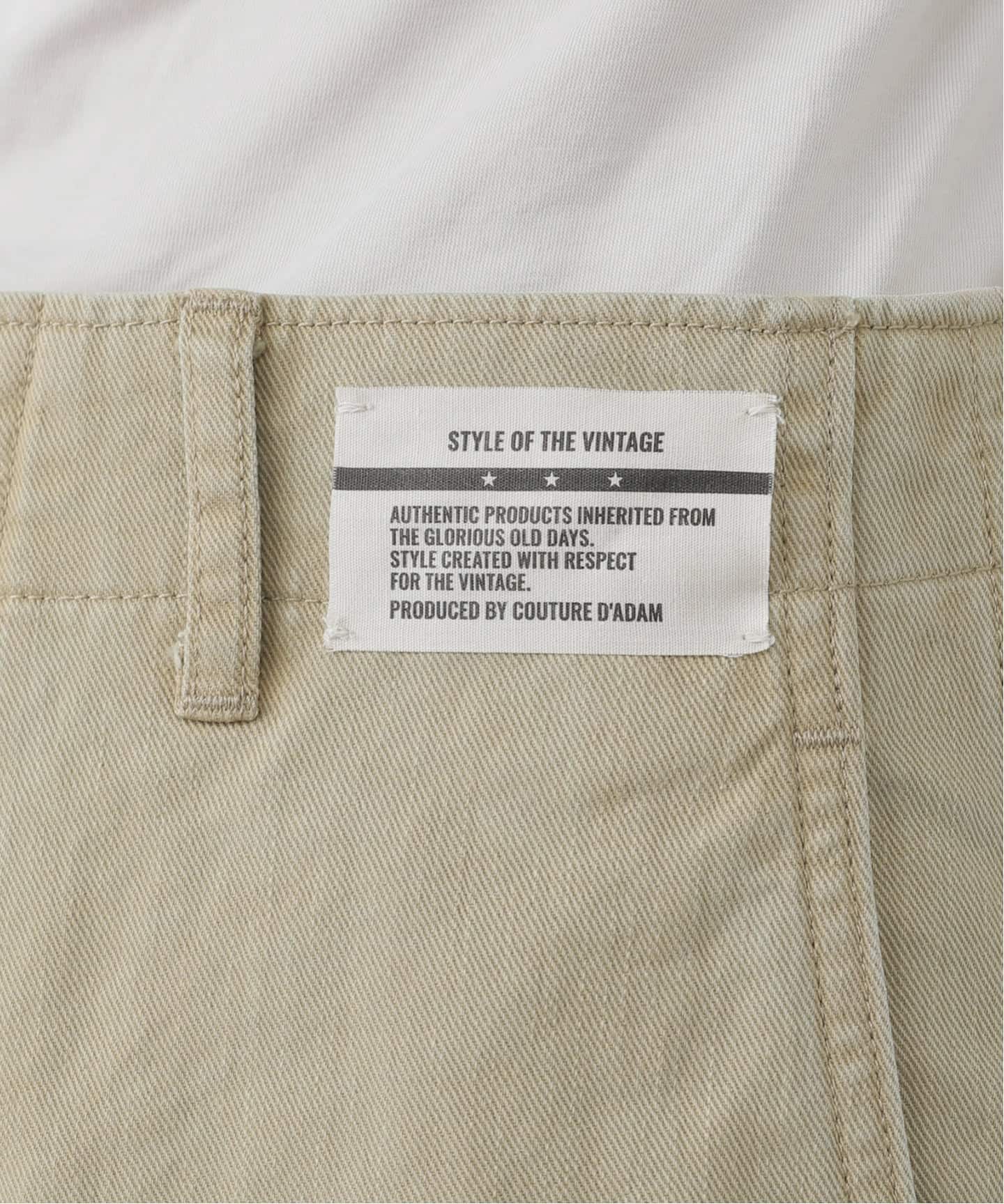 COUTURE D'ADAM/クチュールドアダム】 VINTAGE FINISH OLD CHINO