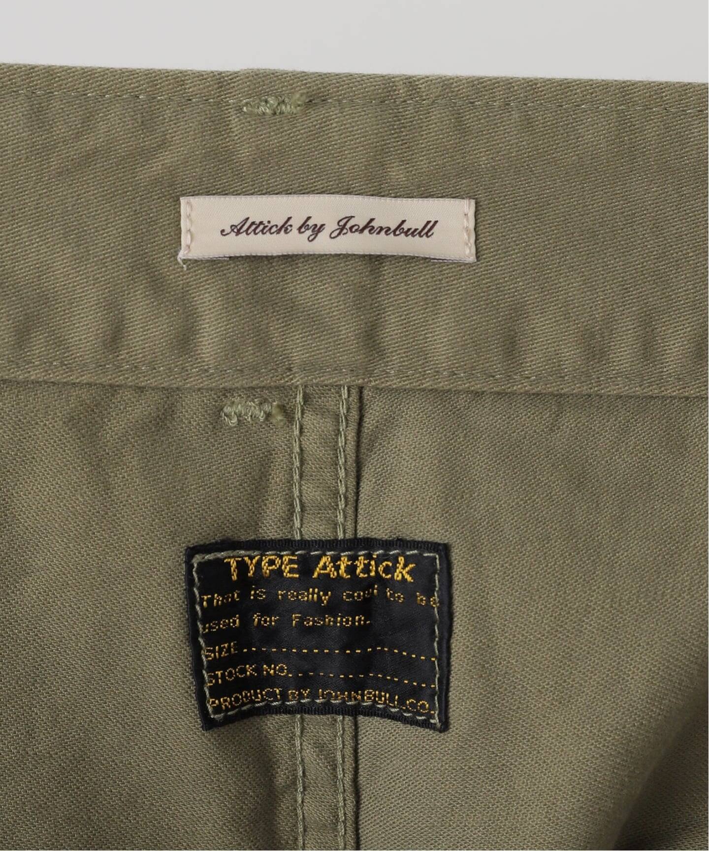 新品 ATTICK BY JOHNBULLMILITARY EASY PANT ATTICK BY JOHNBULL/アティック バイ ジョンブル】 MILITARY