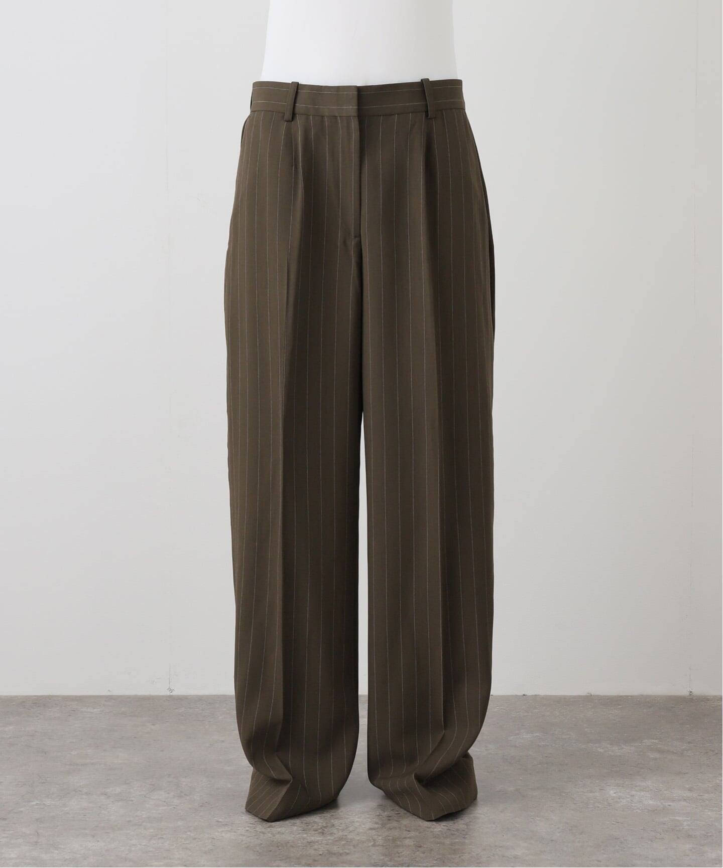TOTEME/トーテム】 WIDE PINSTRIPED TROUSERS（スラックス）｜L