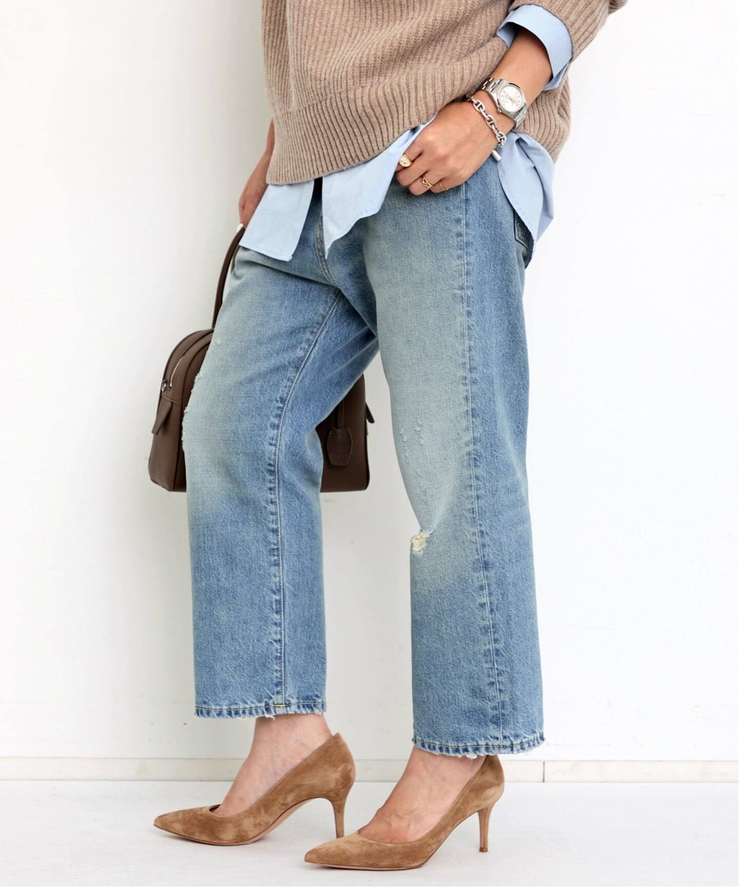 R13/アールサーティーン】 TAILORED DROP JEAN（デニムパンツ 