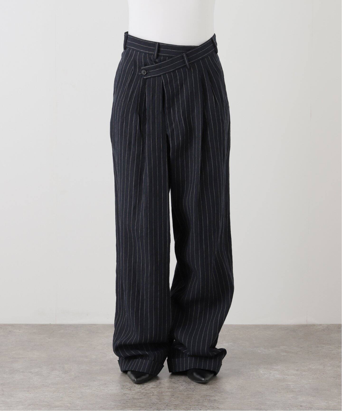 アパルトモン THROW/スローSTRIPE STOLE R13/アールサーティーン】 STRIPE CROSSOVER TROUSER