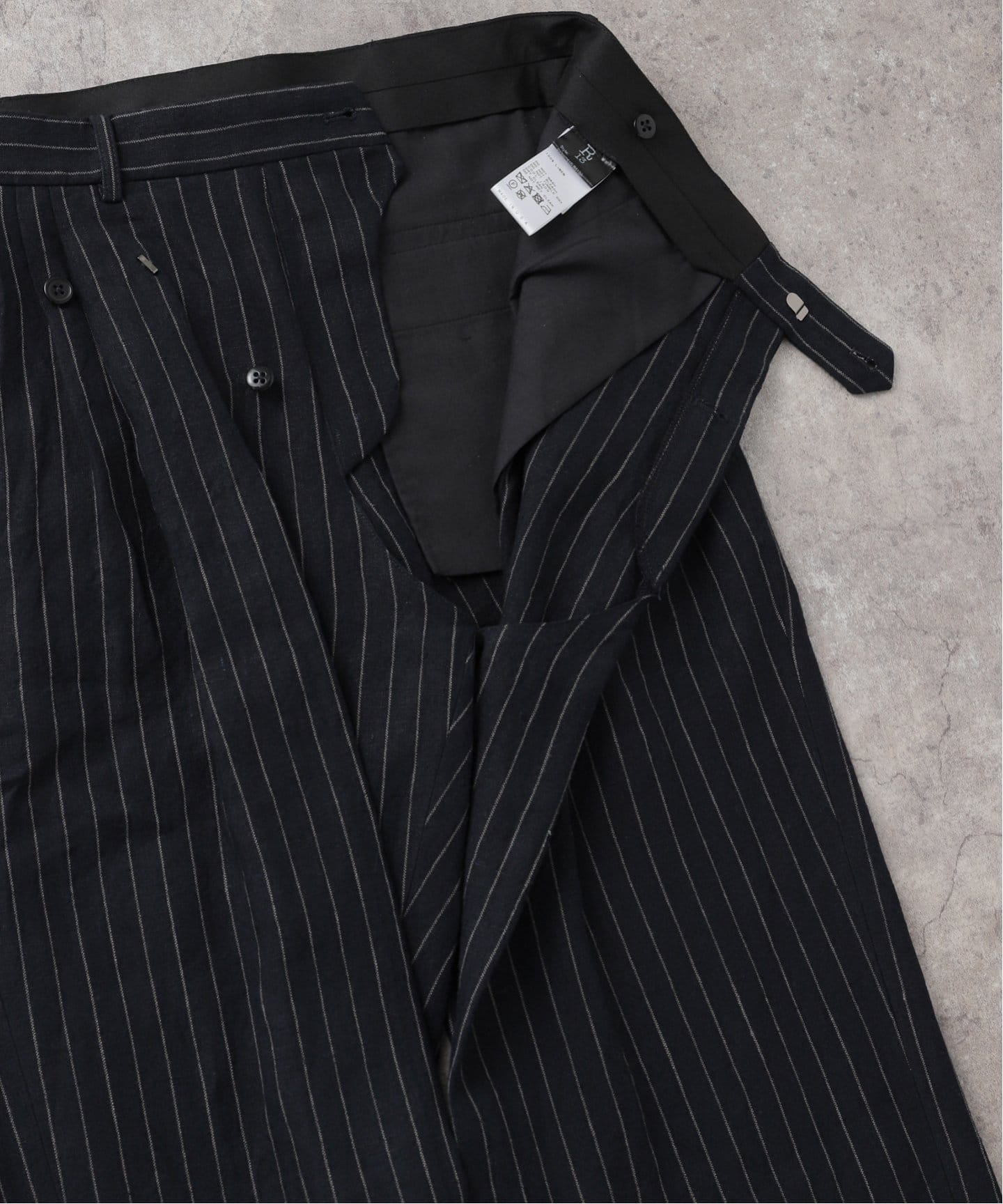 R13/アールサーティーン】 STRIPE CROSSOVER TROUSER