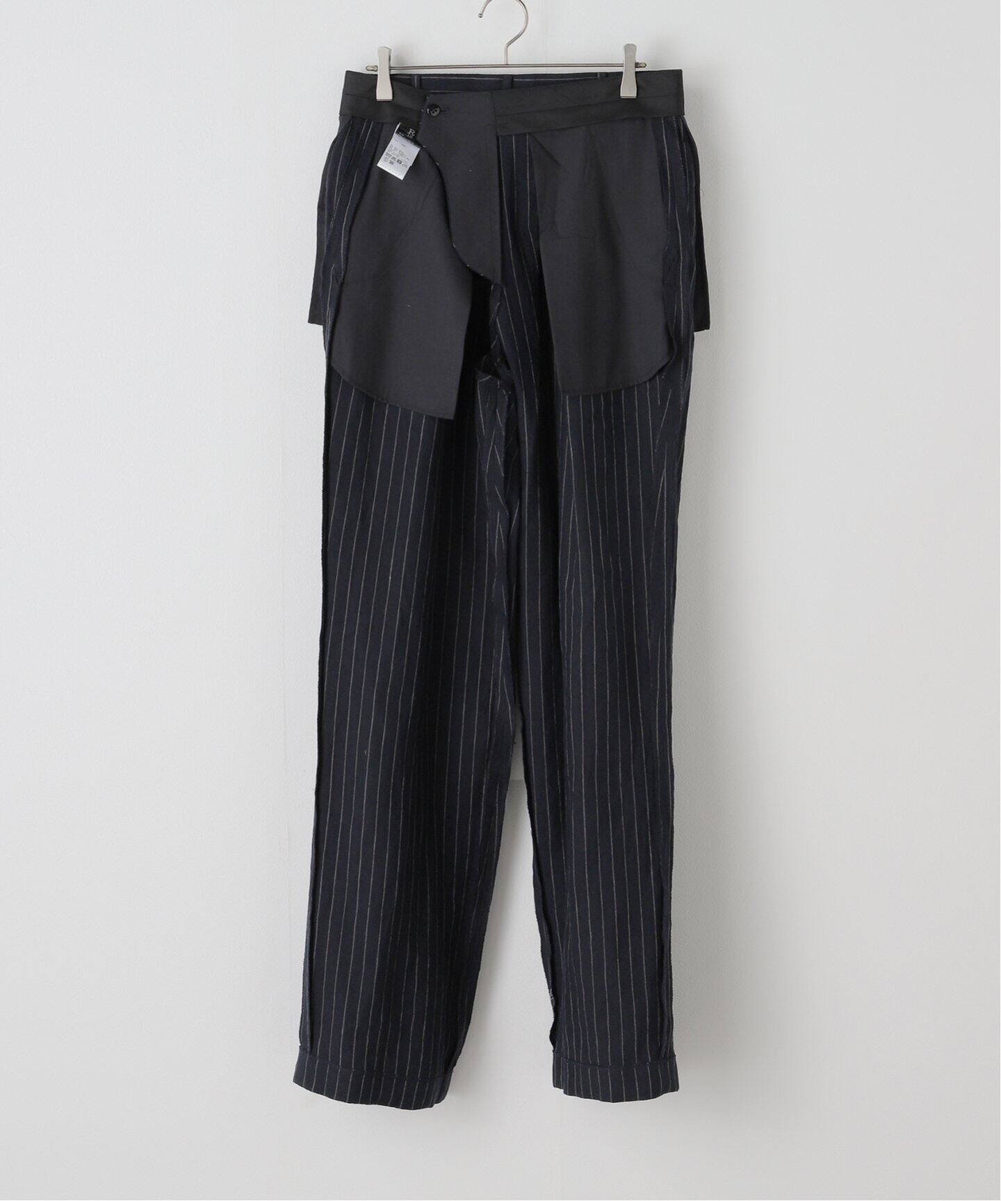 R13/アールサーティーン】 STRIPE CROSSOVER TROUSER