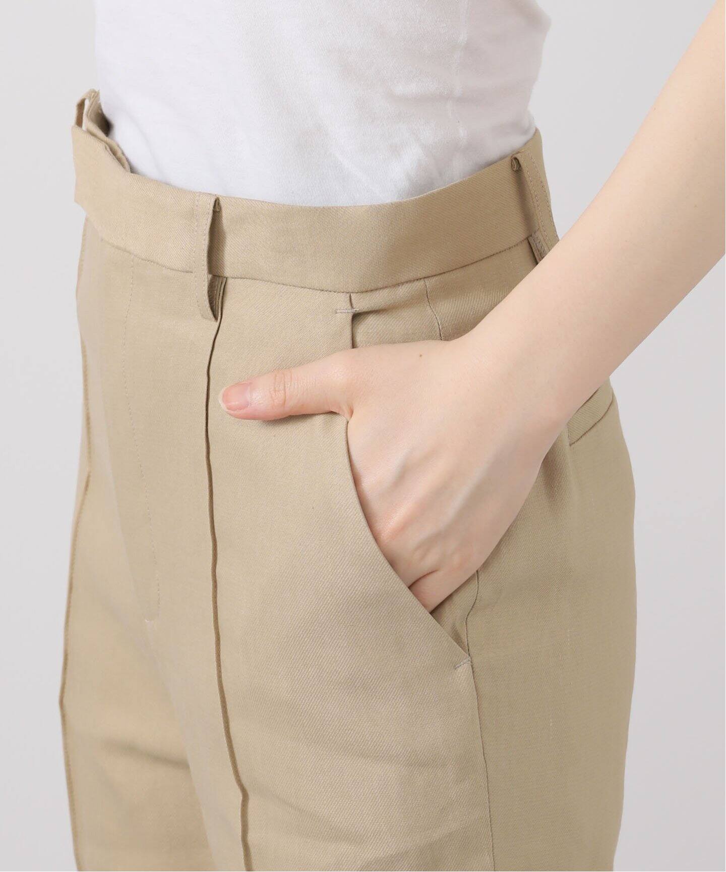 LISIERE LINEN STRETCH PANTS（スラックス）｜L'Appartement