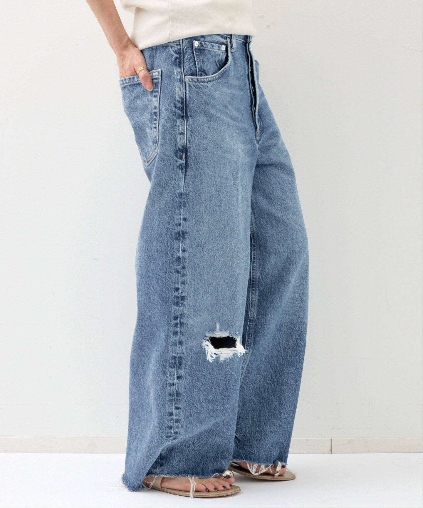 シチズンズ オブ ヒューマニティー AYLA RAW HEM CROP Ayla Raw Hem Crop in Bronson – Citizens of Humanity