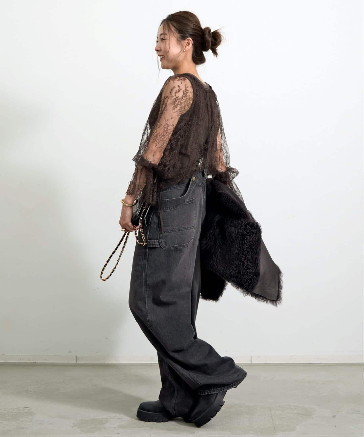 ATTICK BY JOHNBULL/ アティック バイ ジョンブル】サロペット ATTICK BY JOHNBULL/アティック バイ ジョンブル】 BLACK DENIM