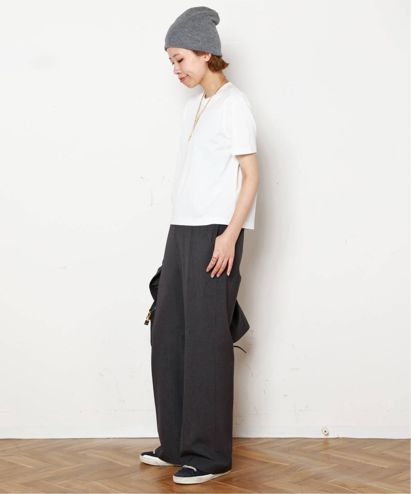 AP STUDIO スラックス テーパードパンツ　裾スリットパンツ　ウール ウールコンフォートパンツ（スラックス）｜AP STUDIO（エーピー