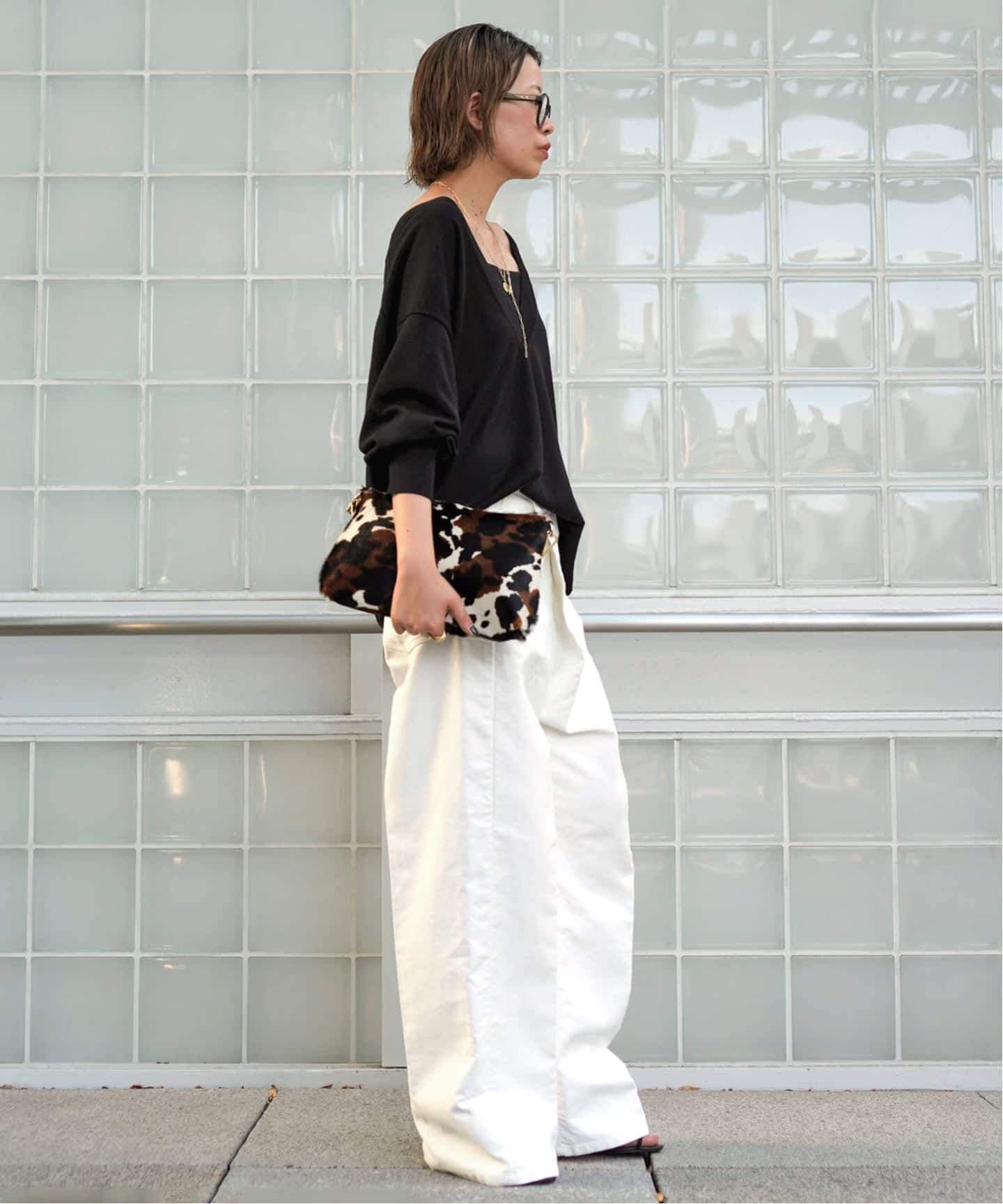 パンツ Ans Dotsloevner Ans Dotsloevner docking sweat pants / navy | itimi