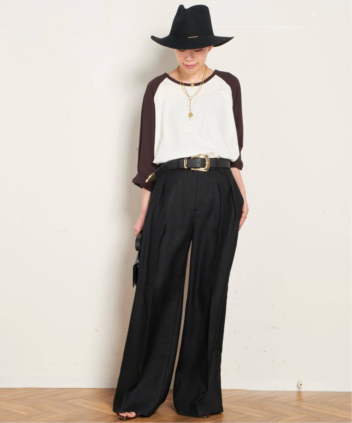 APスタジオくるぶし丈ワイドパンツblack AP STUDIO｜*リネンワイドパンツ | Rakuten Fashion(楽天