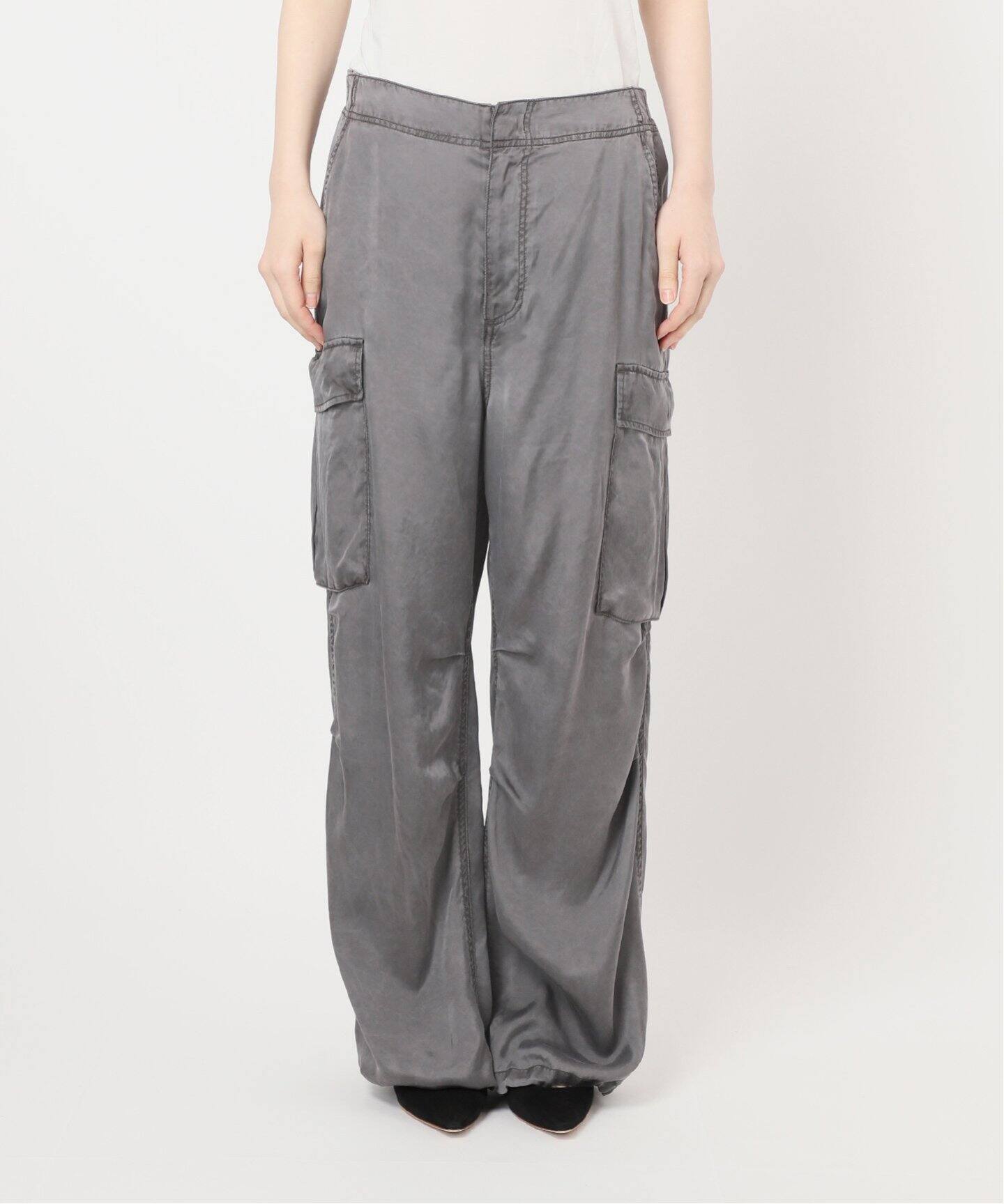 AP STUDIO2024 MinimalSatin Cargo パンツ STUDIOUS カーゴパンツ STAR FLEX CARGO PANTS/シワになりにくい