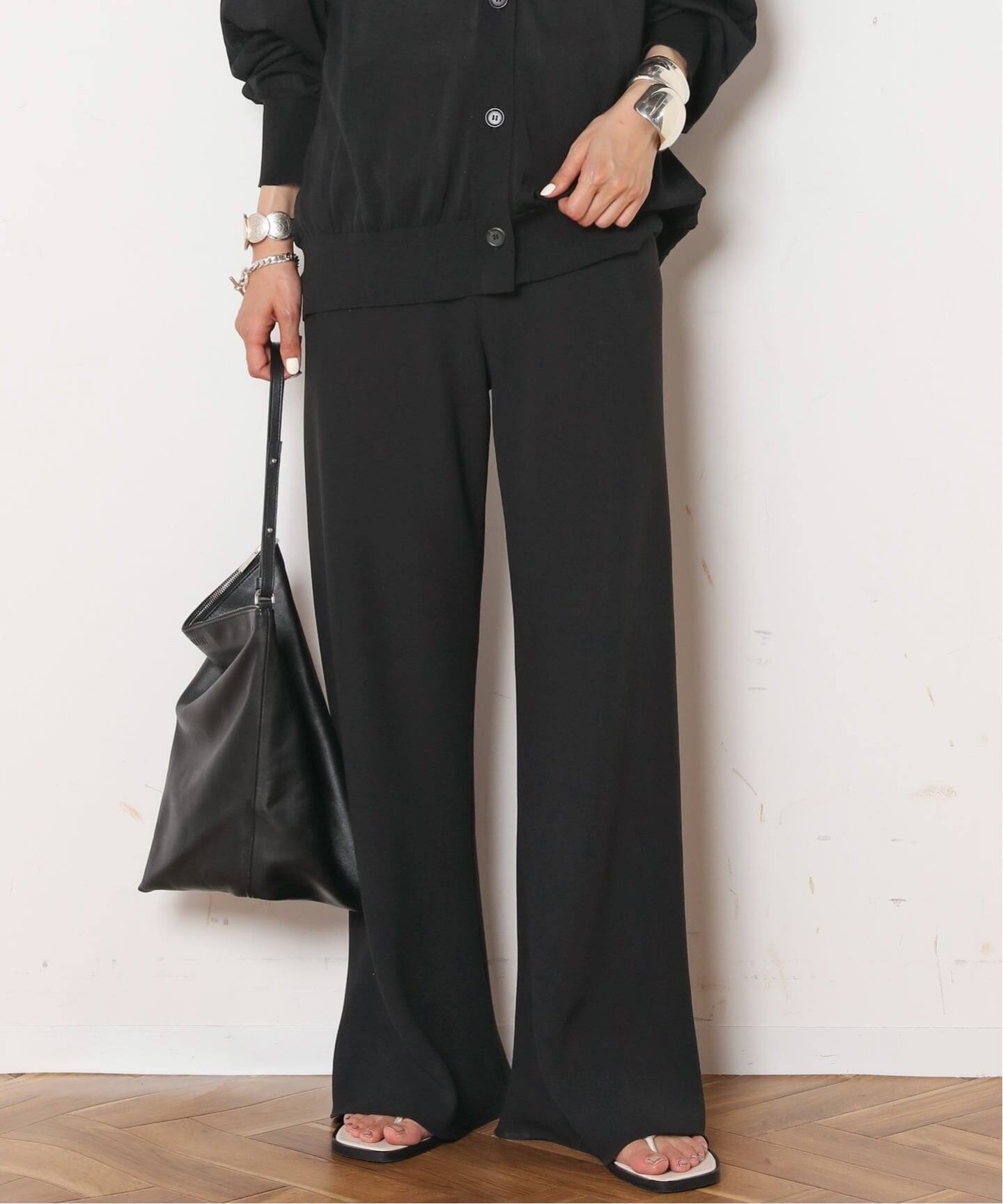 AP STUDIO エラスティックパンツ　黒　34 追加エラスティックパンツ（スラックス）｜AP STUDIO（エーピー