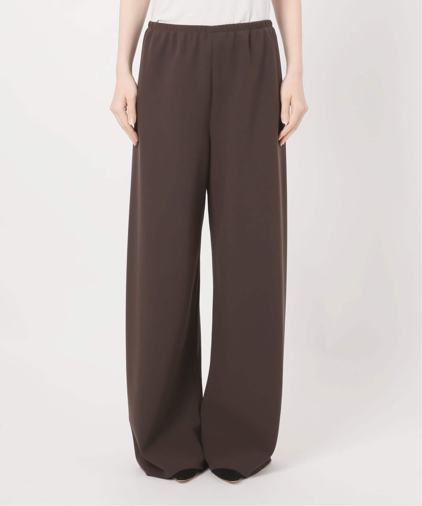 追加エラスティックパンツ(ブラウン）（スラックス）｜AP STUDIO