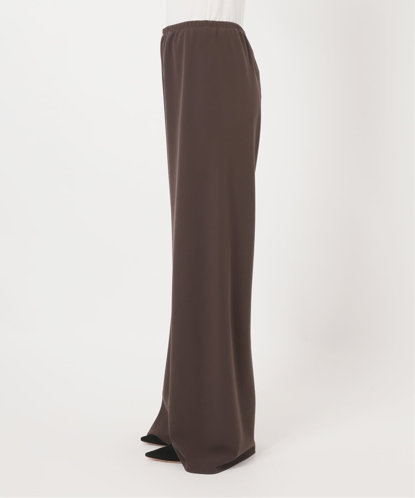 追加エラスティックパンツ(ブラウン）（スラックス）｜AP STUDIO