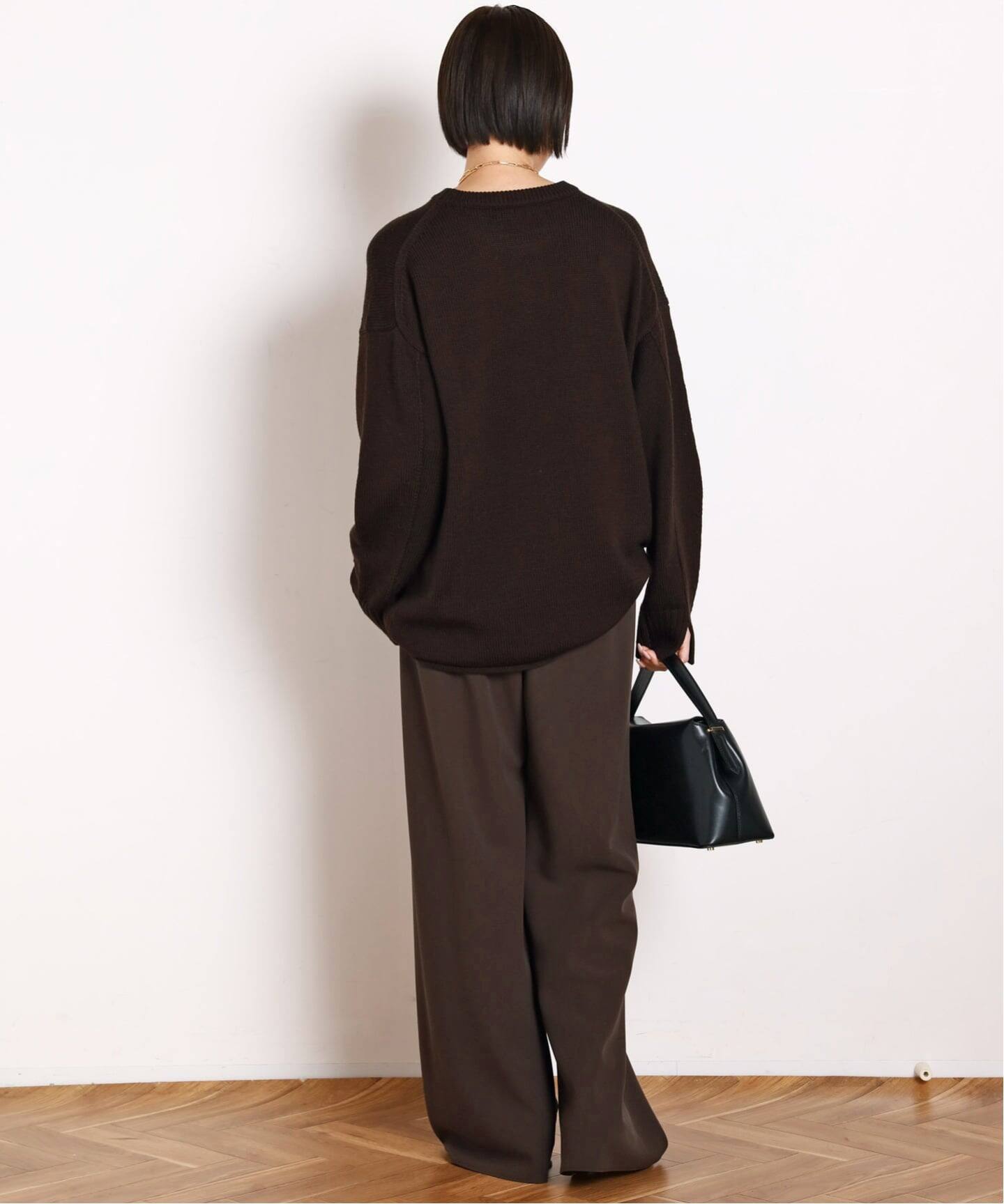 追加エラスティックパンツ(ブラウン）（スラックス）｜AP STUDIO