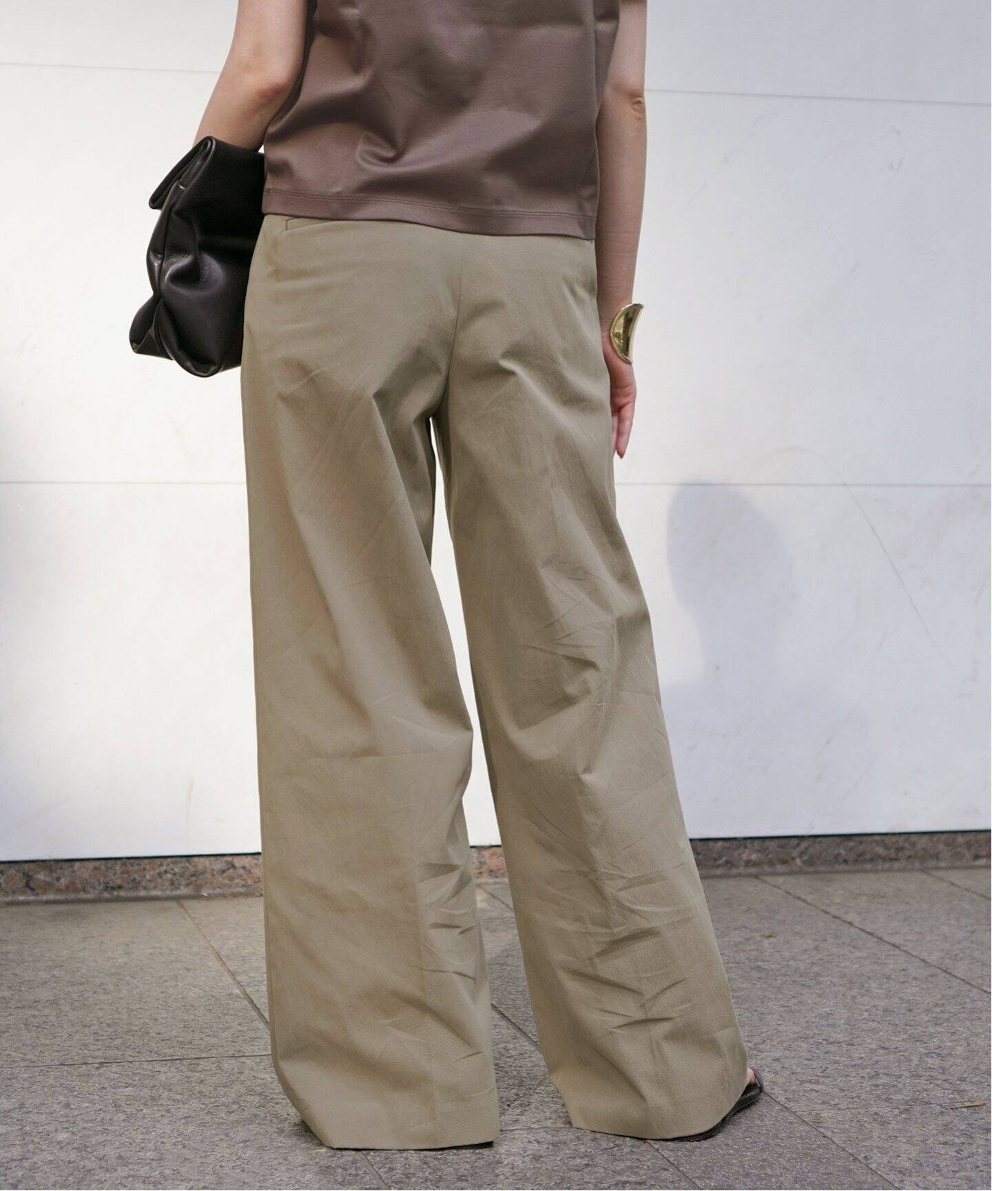 〈AP STUDIO〉コットンナイロンワイドパンツ/38 AP STUDIO〉コットンナイロンワイドパンツ/38 コットンナイロンワイド