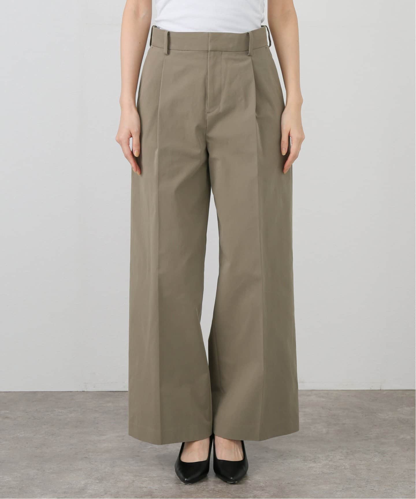 〈AP STUDIO〉コットンナイロンワイドパンツ/38 セール】*コットンナイロンワイドパンツ（その他パンツ