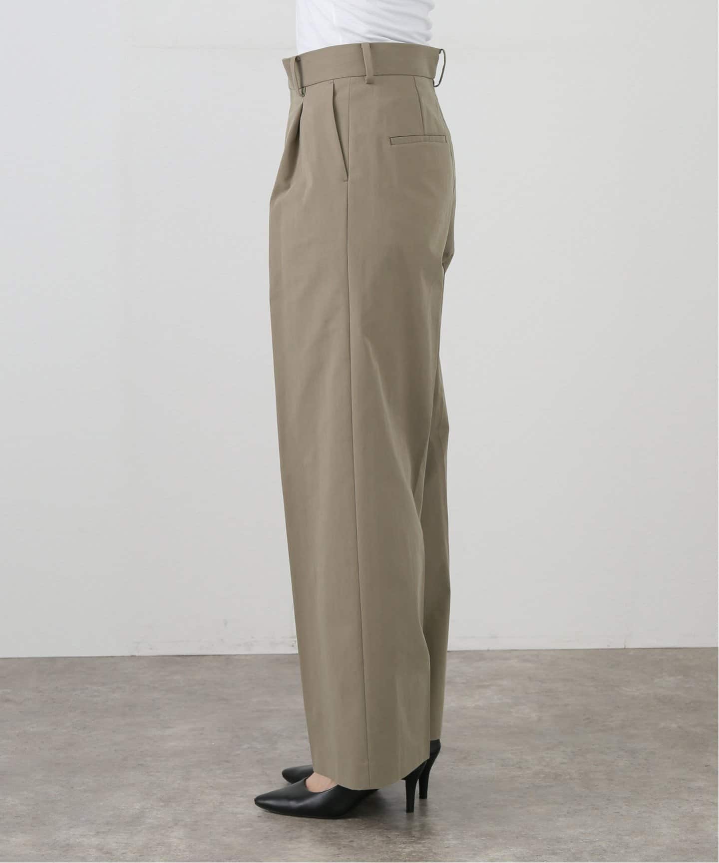 〈AP STUDIO〉コットンナイロンワイドパンツ/38 コットンナイロンワイドパンツ（その他パンツ）｜AP STUDIO