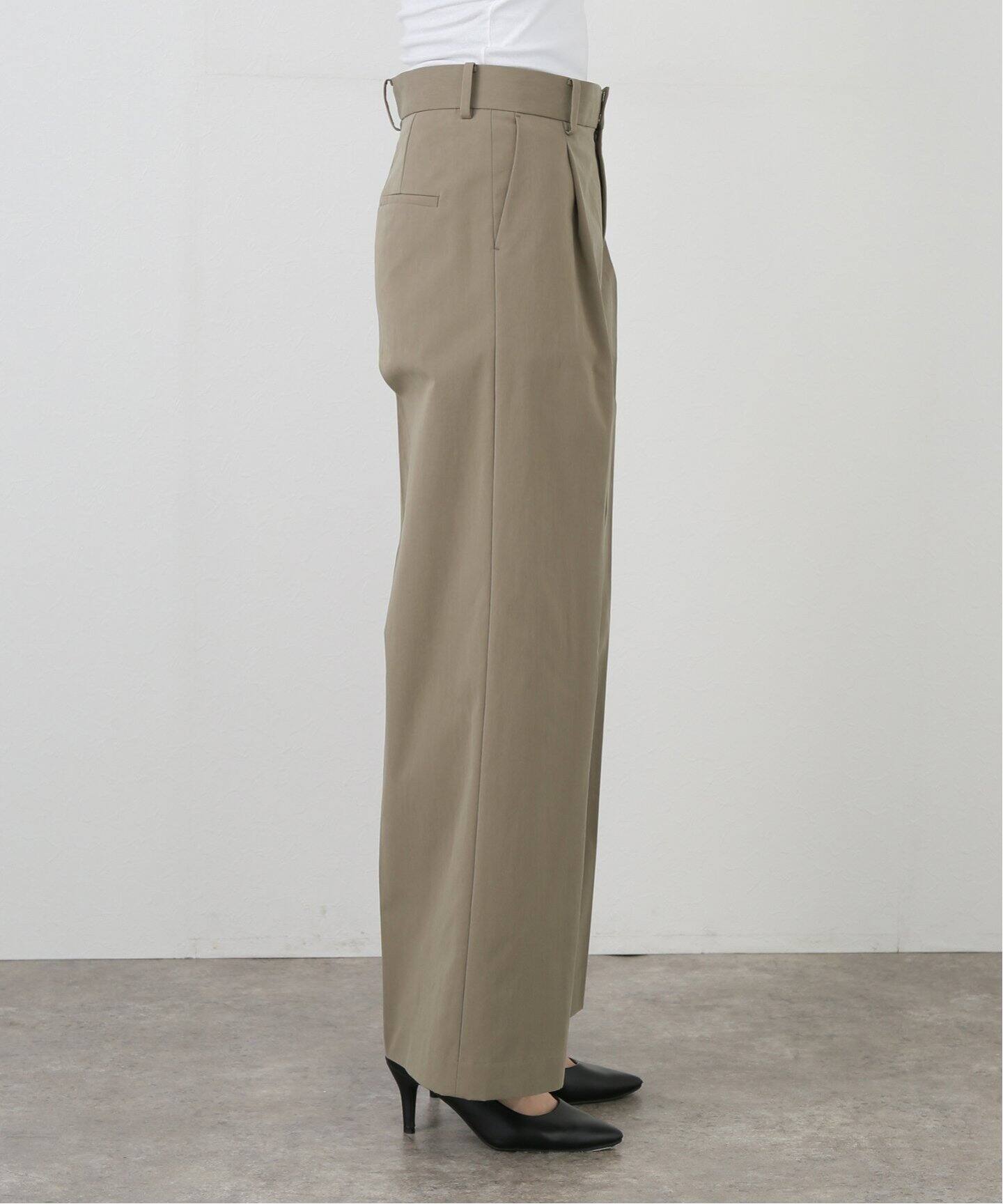 〈AP STUDIO〉コットンナイロンワイドパンツ/38 コットンナイロンワイドパンツ（その他パンツ）｜AP STUDIO