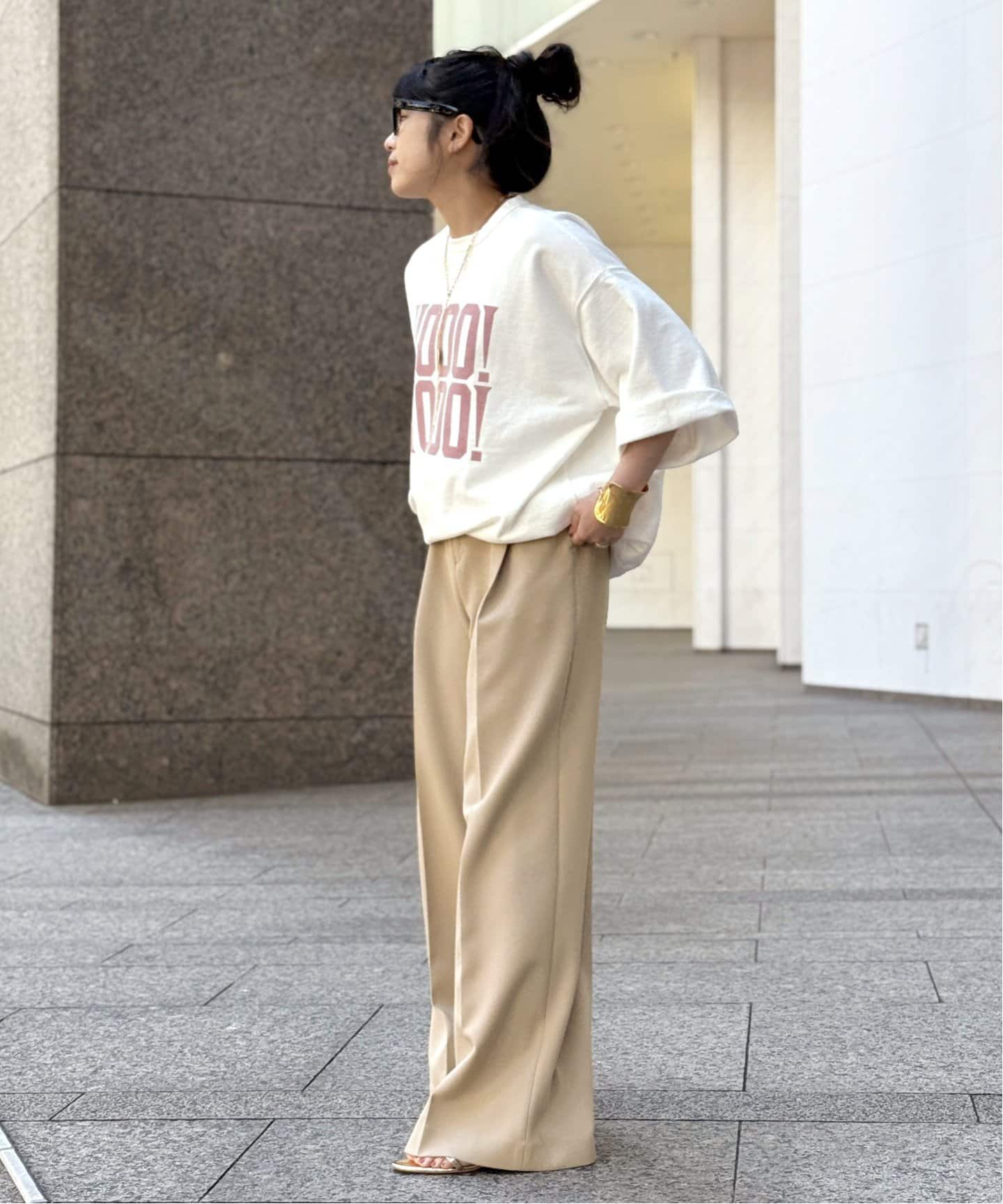 ダブルクロスワイドパンツ（スラックス）｜AP STUDIO（エーピー
