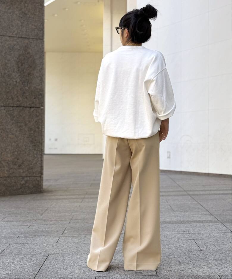 ダブルクロスワイドパンツ（スラックス）｜AP STUDIO（エーピー 