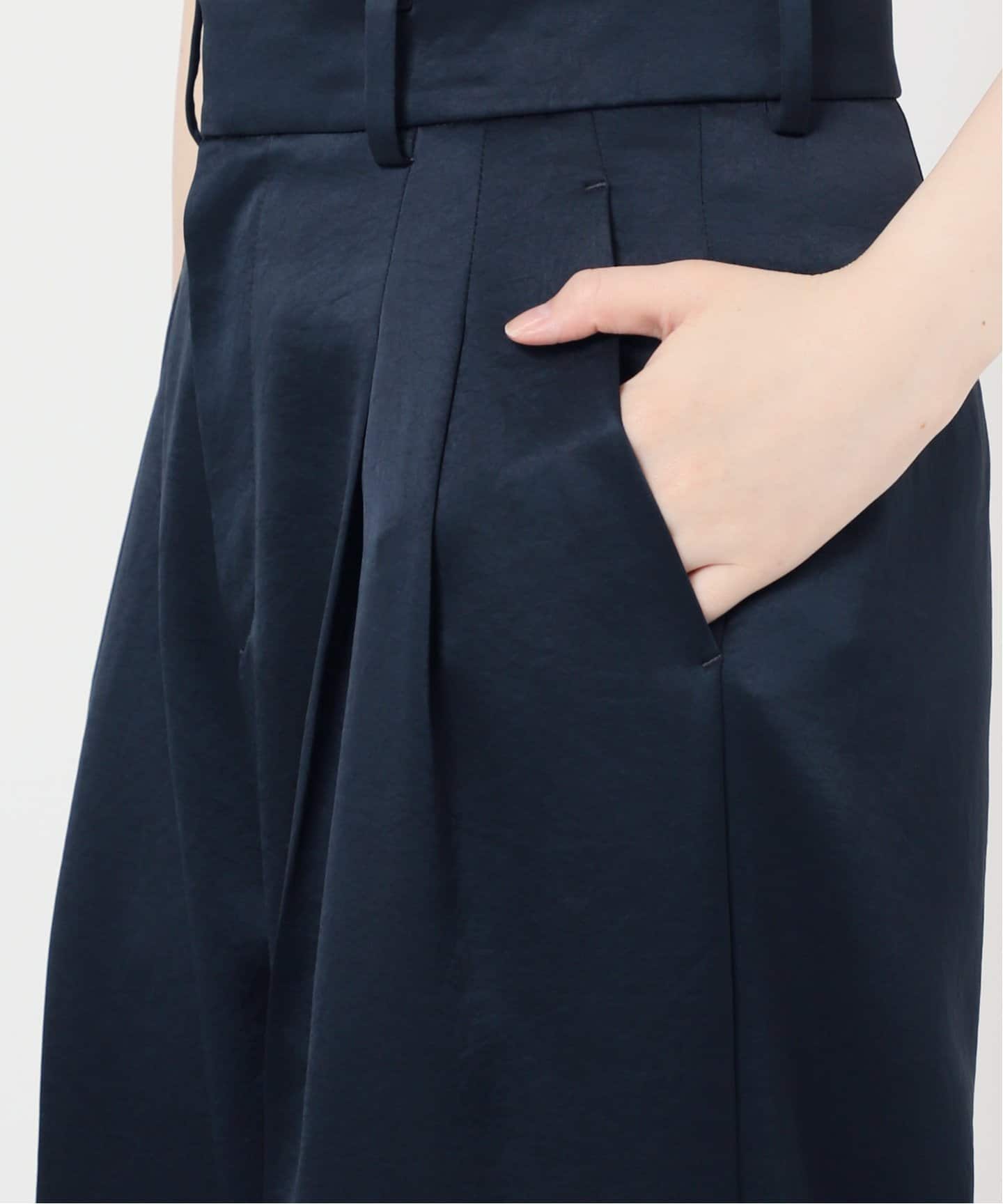 予約》*ミニマルサテンパンツ（スラックス）｜AP STUDIO