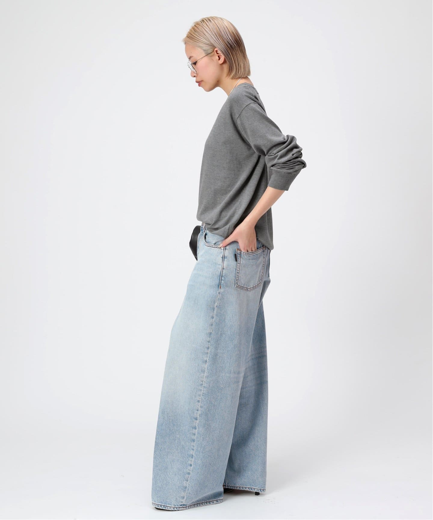 HAIKURE/ハイクル】BETHANY BLUE AQUA denim（スラックス）｜AP