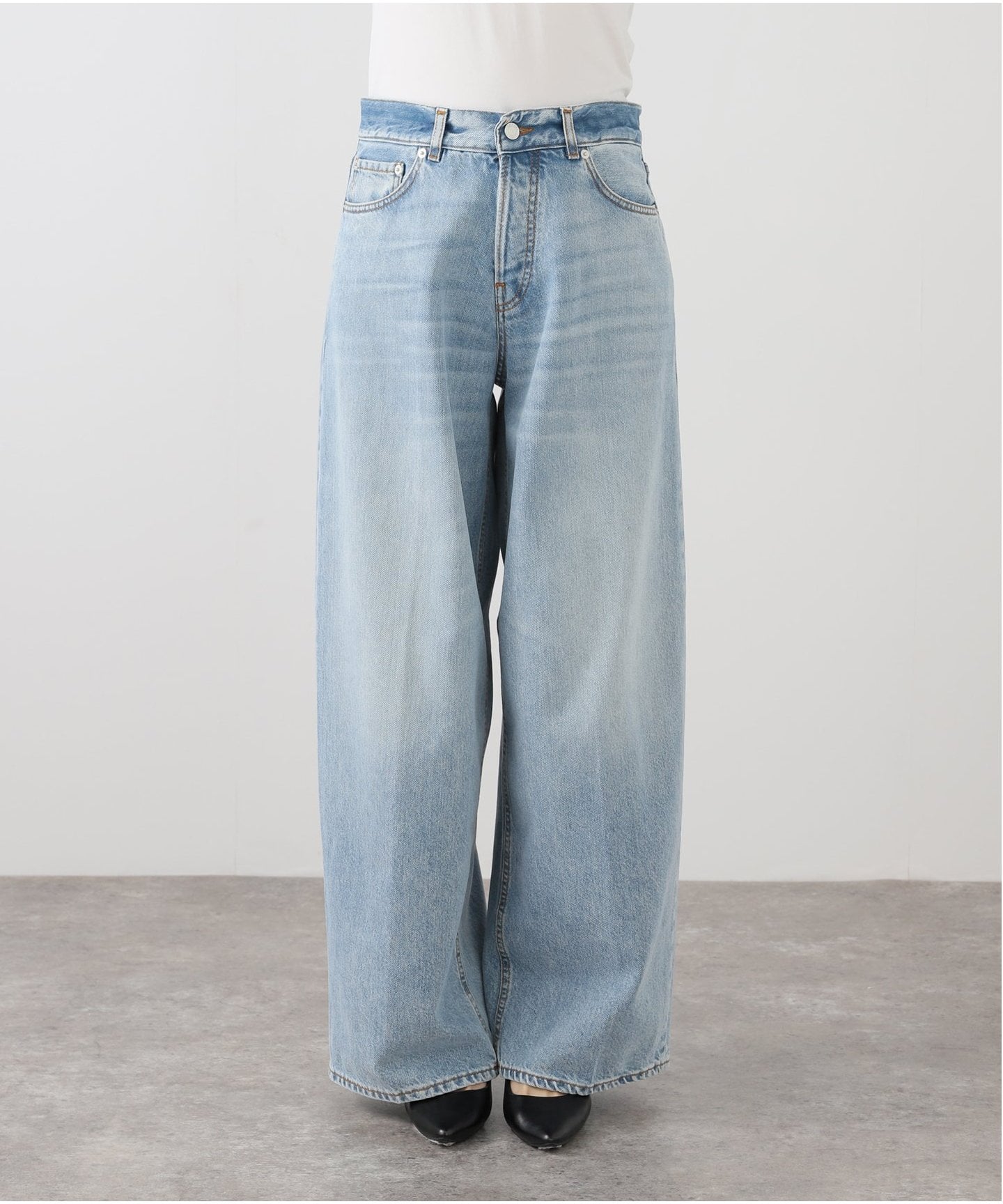 AP STUDIO HAIKURE/ハイクルBETHANY デニム HAIKURE/ハイクル】BETHANY BLUE AQUA denim（スラックス）｜AP