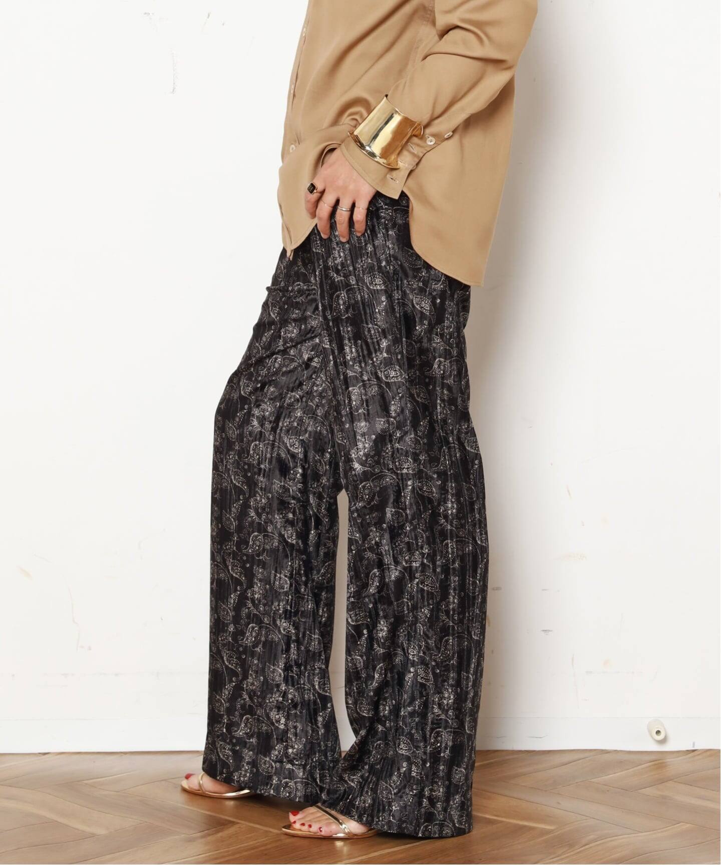 COUTURE D'ADAM/クチュールドアダム】Paisley Velvet Dress Easy