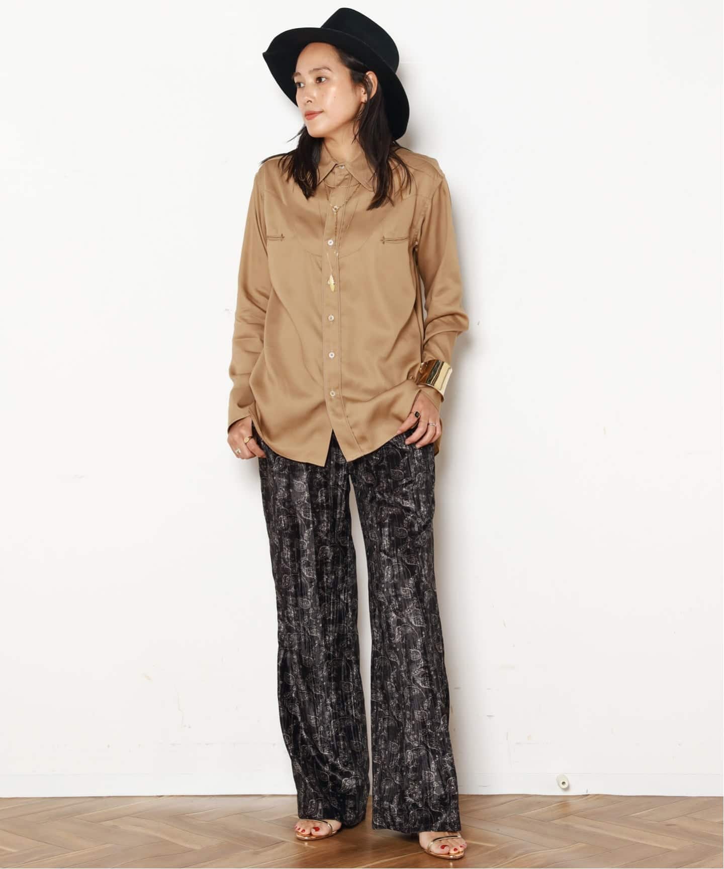 COUTURE D'ADAM/クチュールドアダム】Paisley Velvet Dress Easy