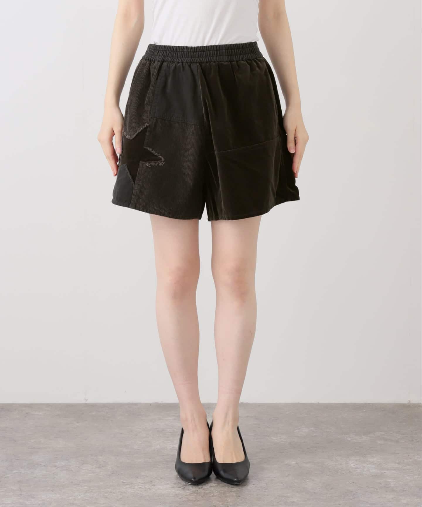 StandAlone/スタンド アローン】STAR CUT OUT MIXED SHORTS（ショート