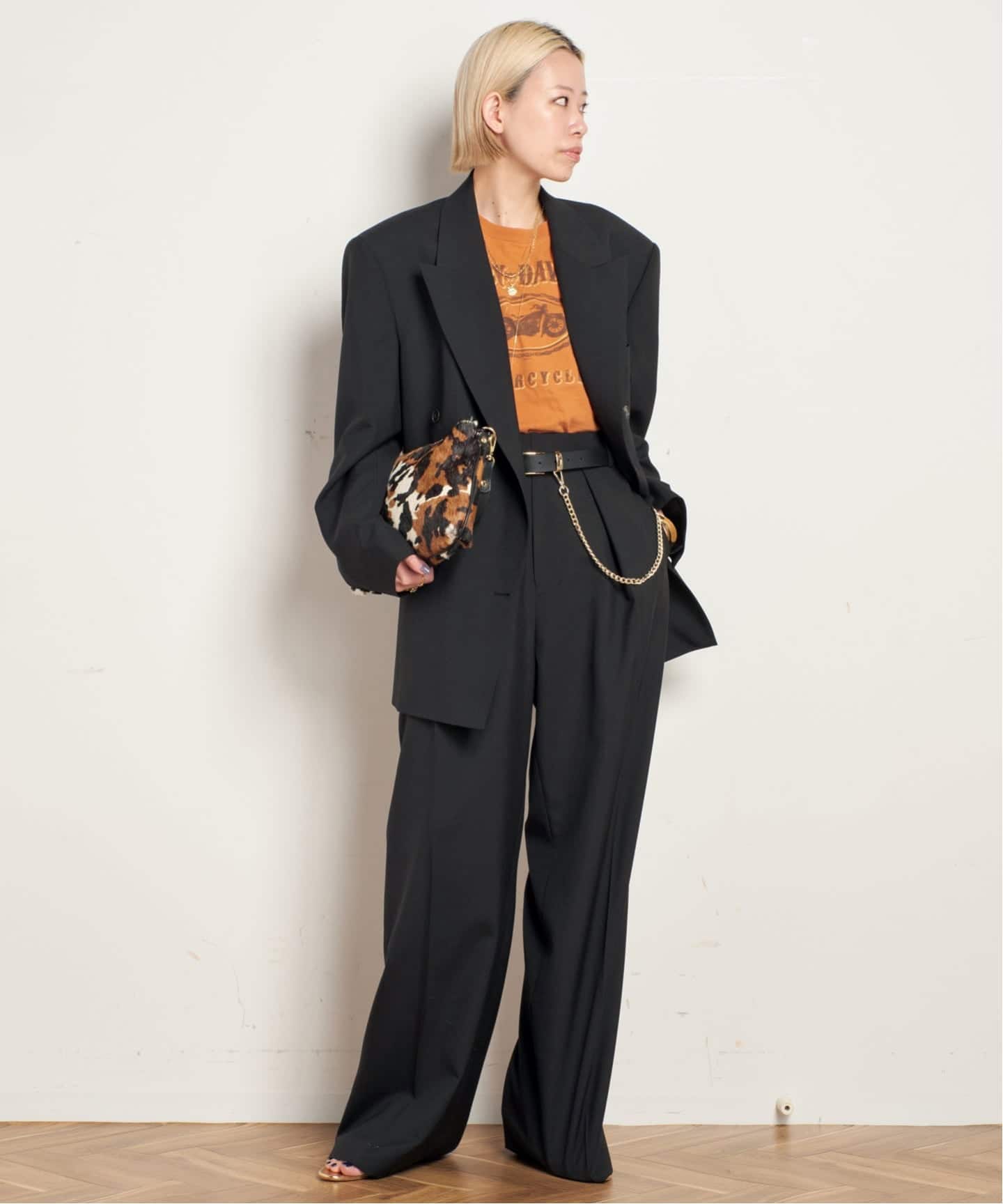 cornerstone スラックス TONYWACK/トニーワック】Light Wool Pleated Wide Trouser