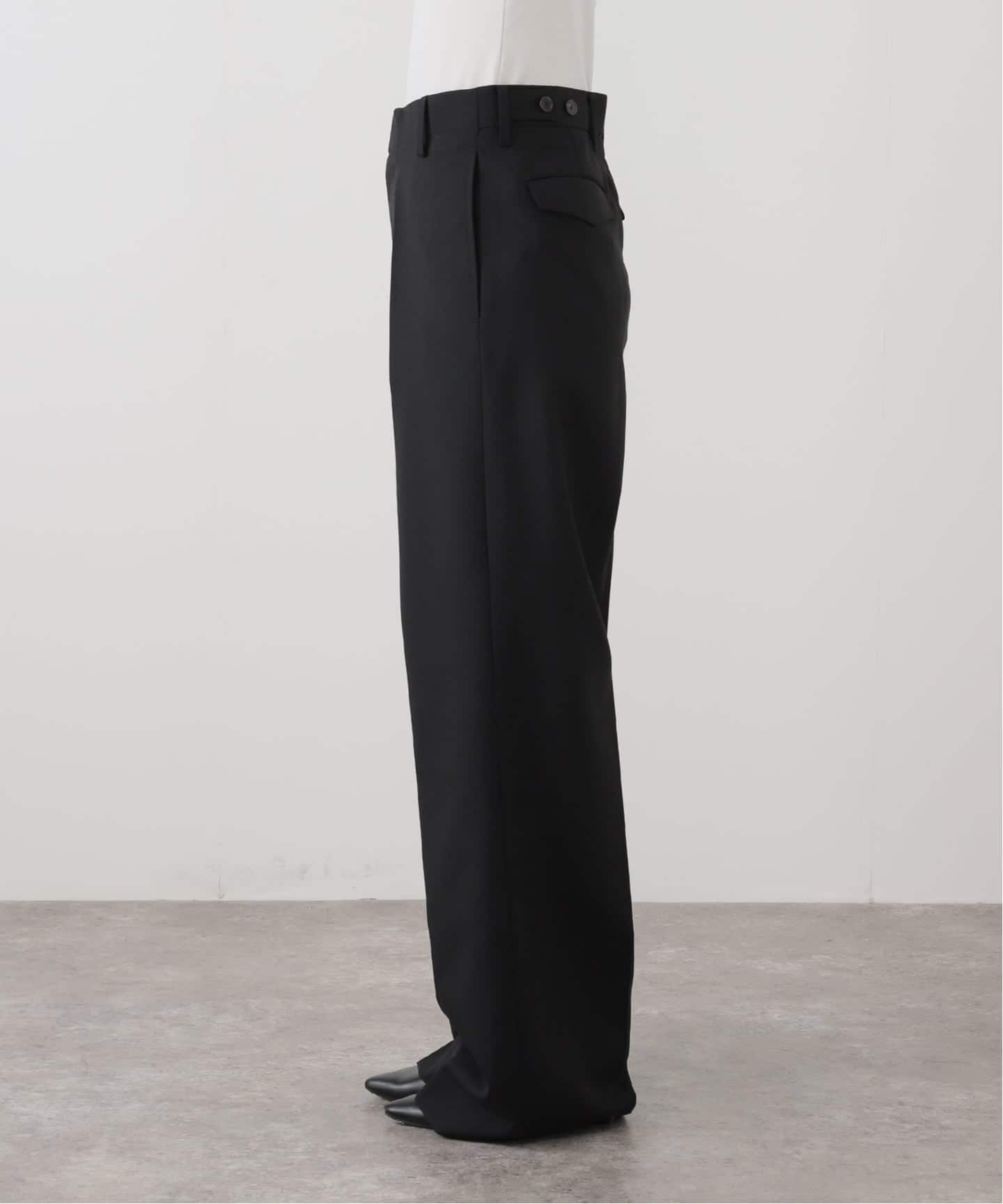 TONYWACK/トニーワック】Light Wool Pleated Wide Trouser