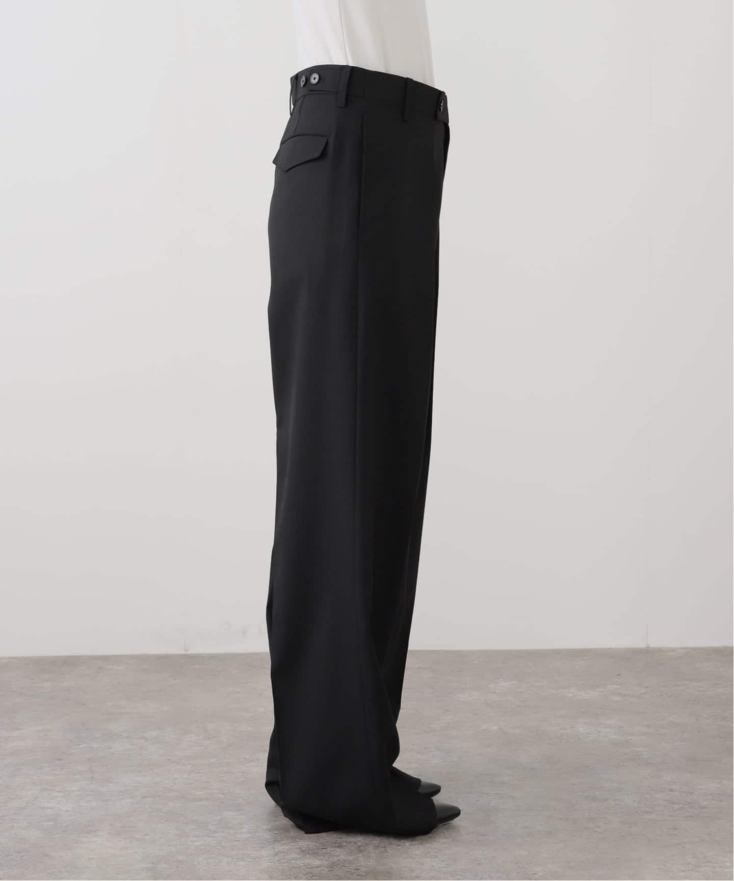 TONYWACK/トニーワック】Light Wool Pleated Wide Trouser