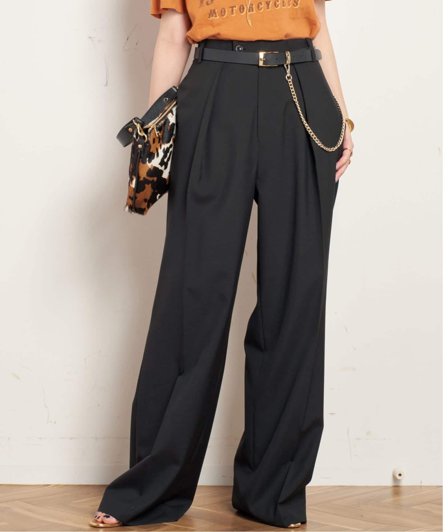 新品◆クチュールドアダム　エーピーストゥディオTRACKPANTS セール】ストライプウールイージーパンツ（その他パンツ）｜AP