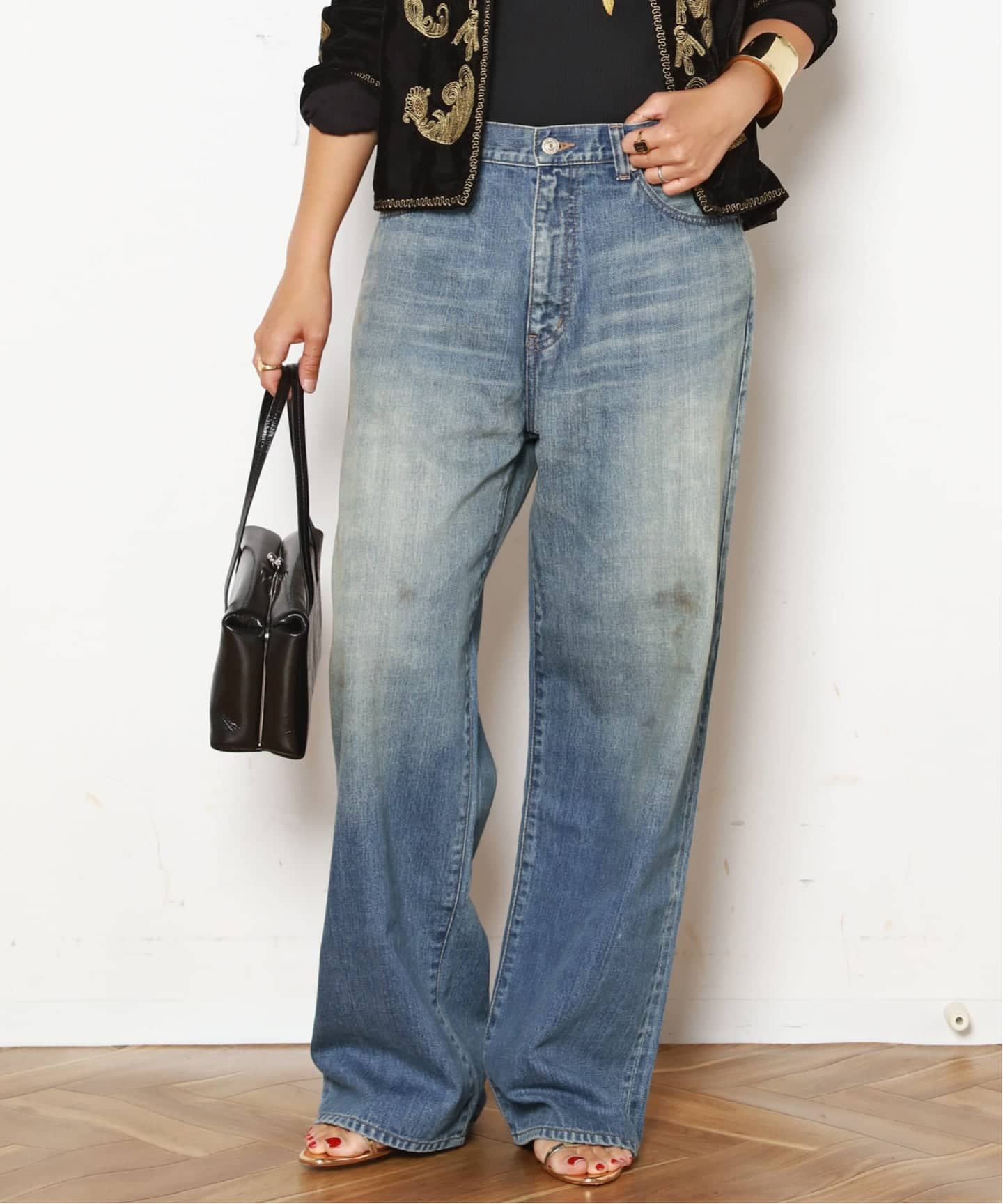 新品タグ付き　AP STUDIO 【DENIM DELIGHT DAYS】 DENIM DELIGHT DAYS】SELVEDGE WIDE JEANS（デニムパンツ・ジーンズ