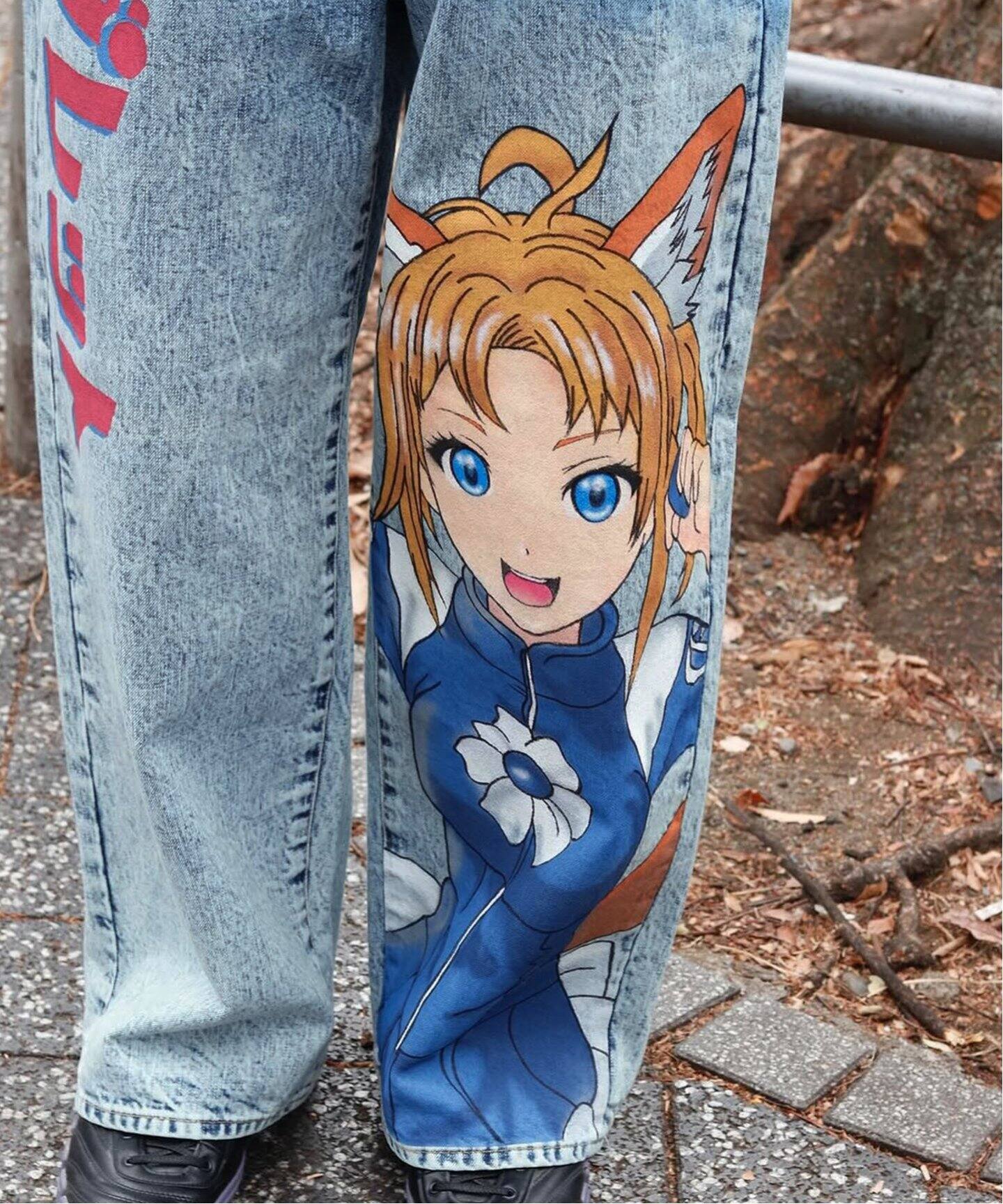 doublet / ダブレット】ANIME HAND-PAINTING DENIM PANTS（デニム 