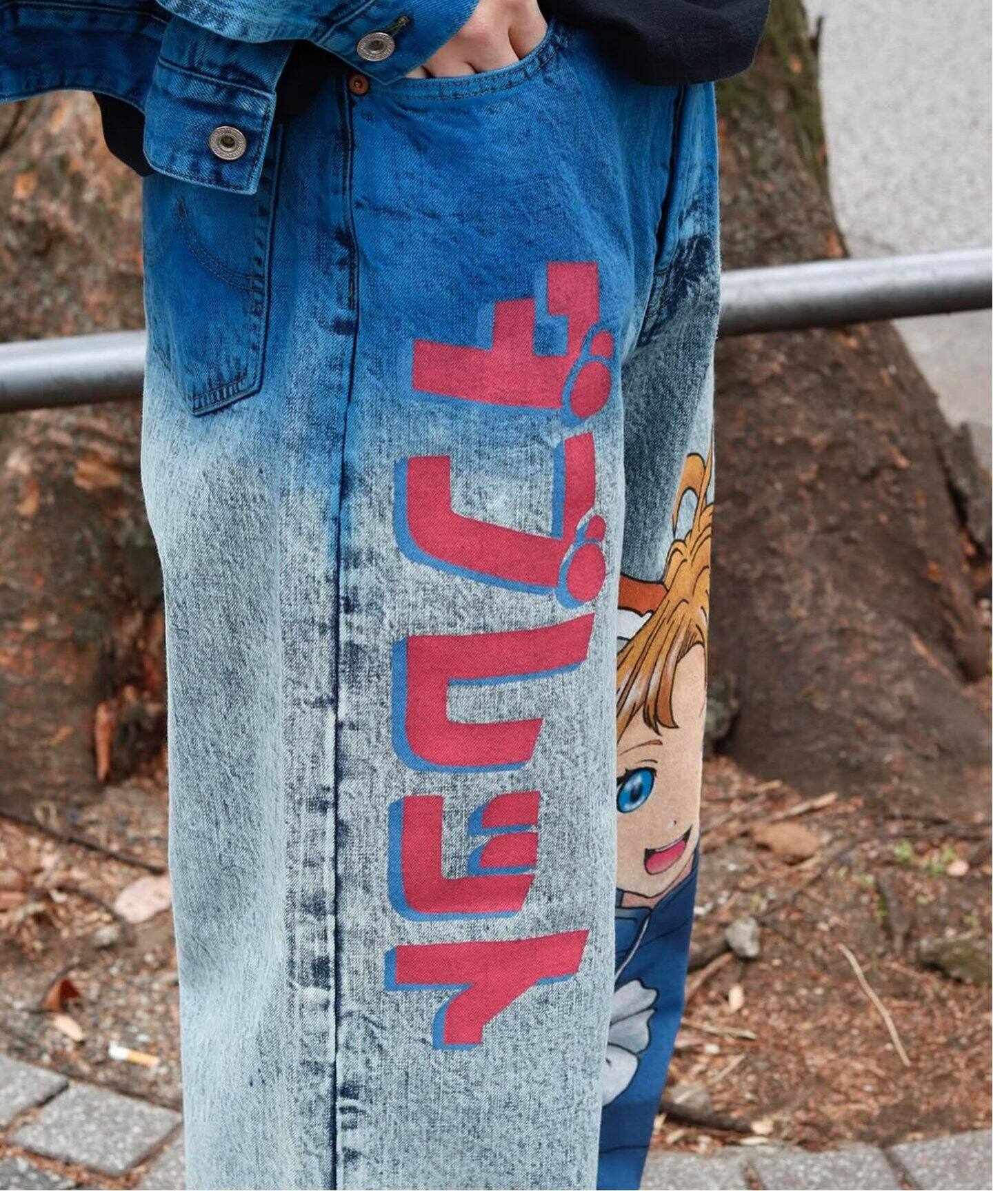 doublet / ダブレット】ANIME HAND-PAINTING DENIM PANTS（デニム 