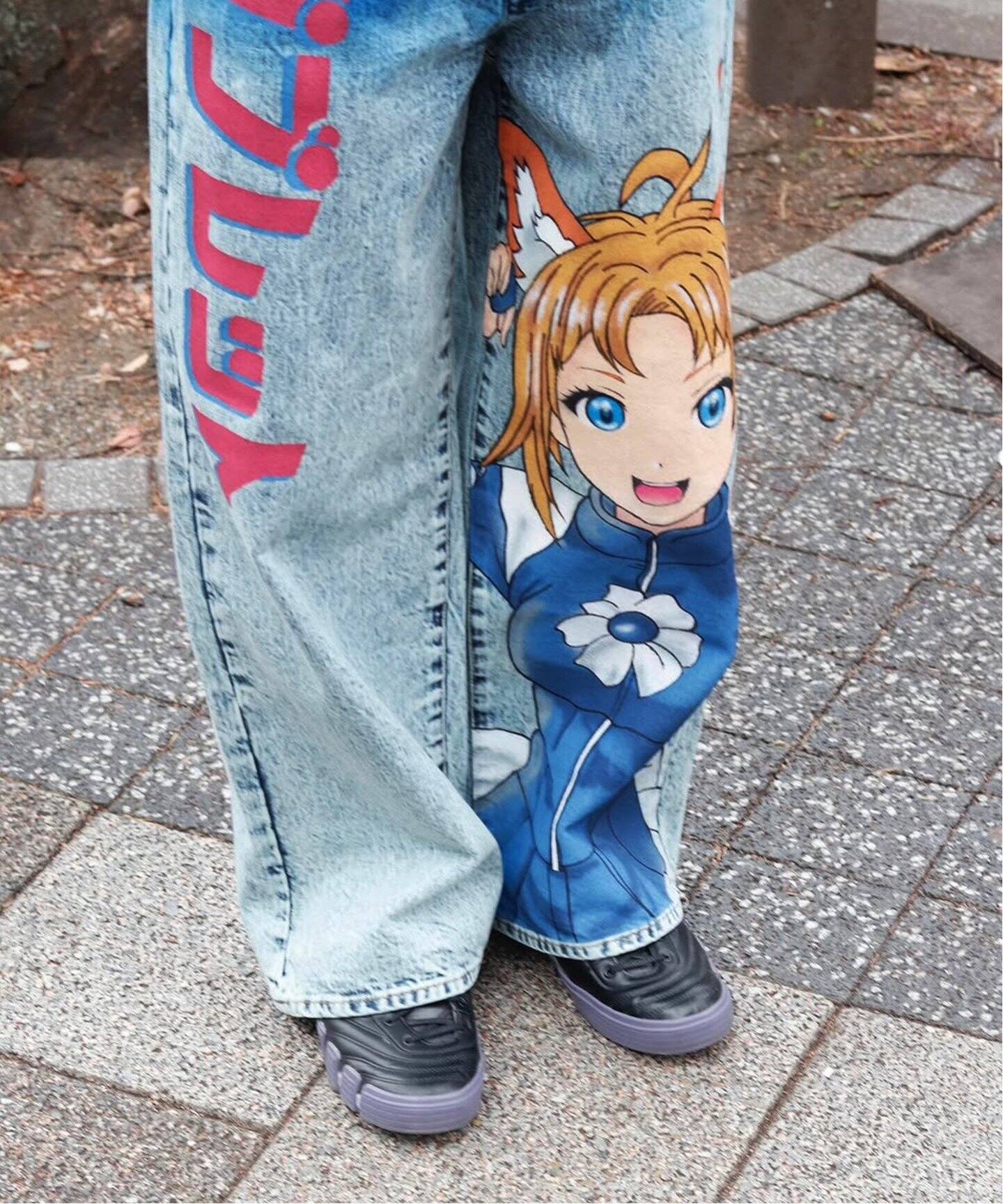 doublet / ダブレット】ANIME HAND-PAINTING DENIM PANTS（デニム 