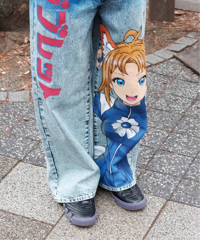 doublet / ダブレット】ANIME HAND-PAINTING DENIM PANTS（デニム