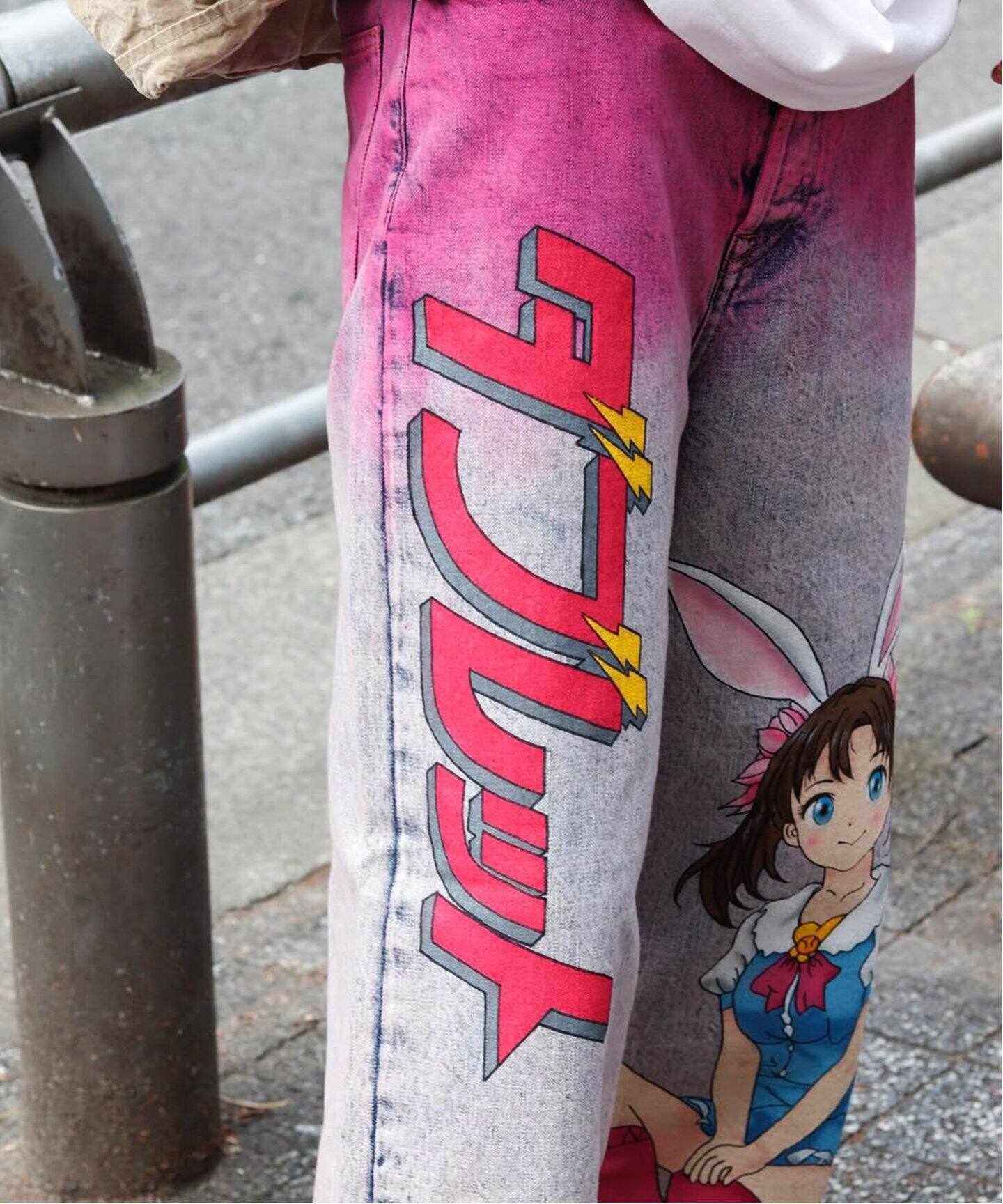 doublet / ダブレット】ANIME HAND-PAINTING DENIM PANTS（デニム 