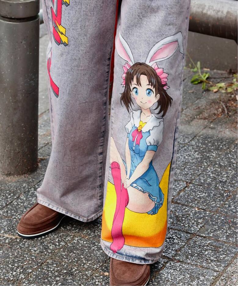 doublet / ダブレット】ANIME HAND-PAINTING DENIM PANTS（デニム 