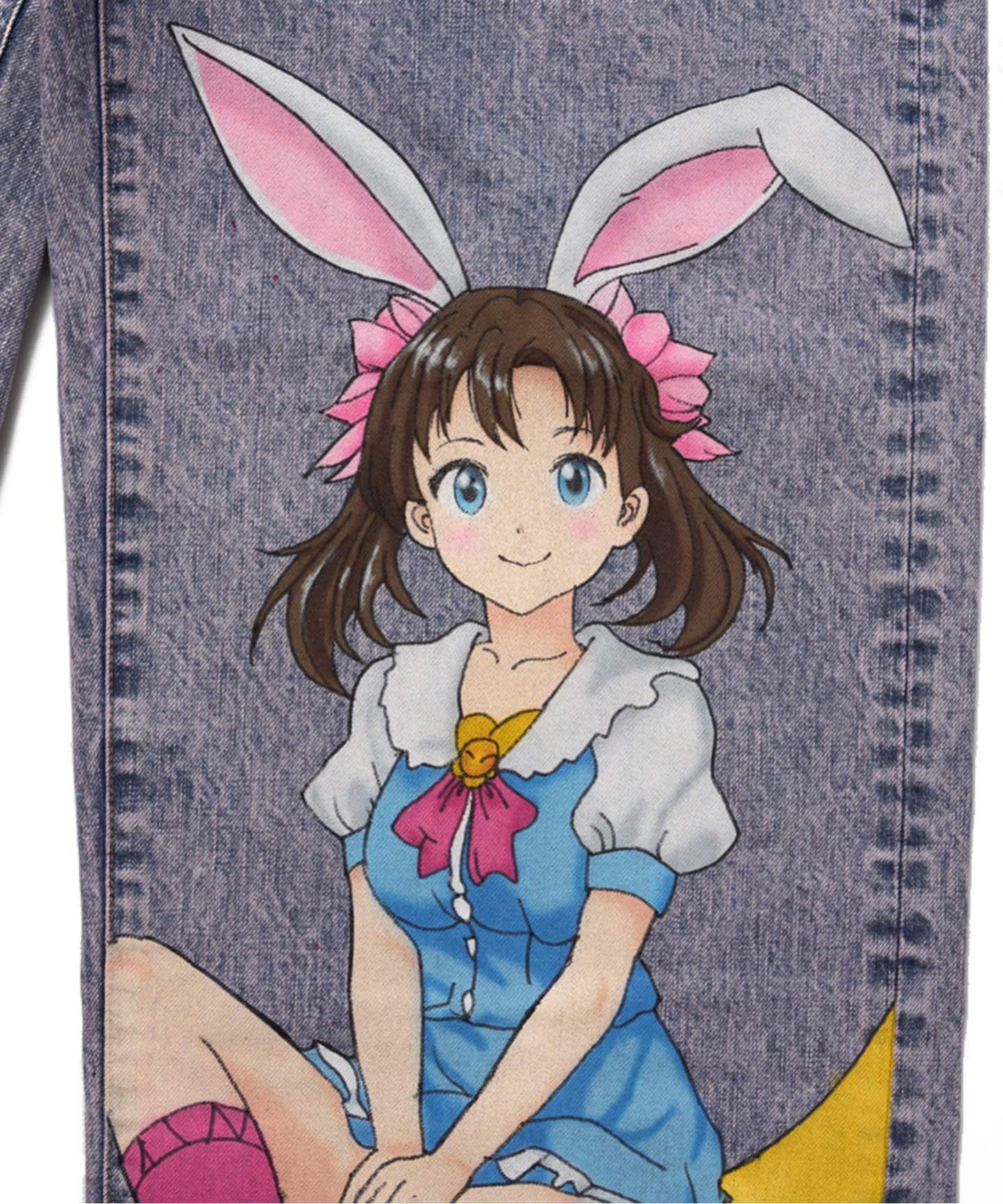 AONE4SURE Anime Twins Jeansアニメ柄デニム ジーンズ AONE4SURE Anime Twins Jeansアニメ柄デニム ジーンズ