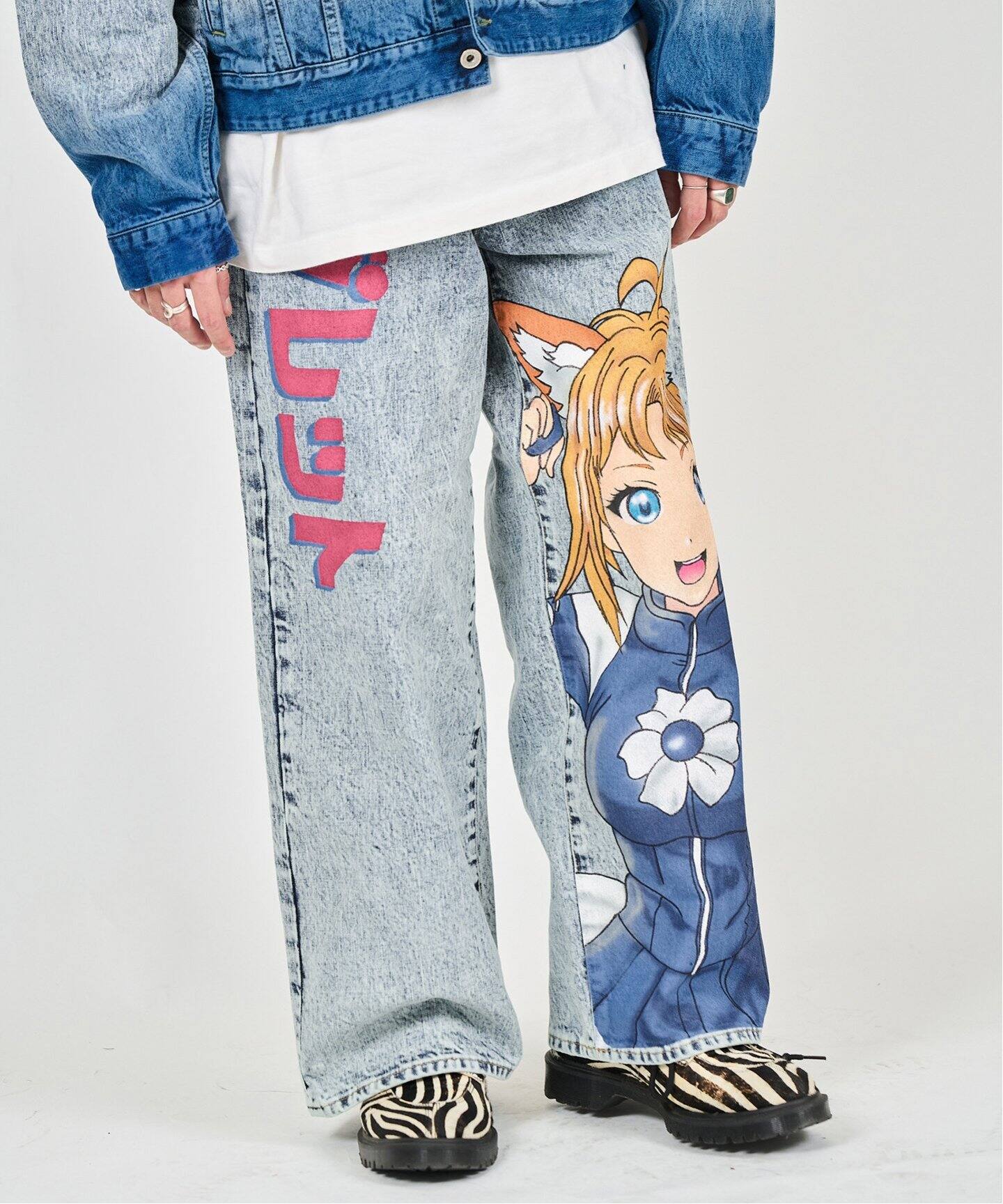 doublet / ダブレット】ANIME HAND-PAINTING DENIM PANTS（デニム 