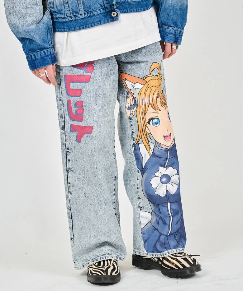 doublet / ダブレット】ANIME HAND-PAINTING DENIM PANTS（デニム 